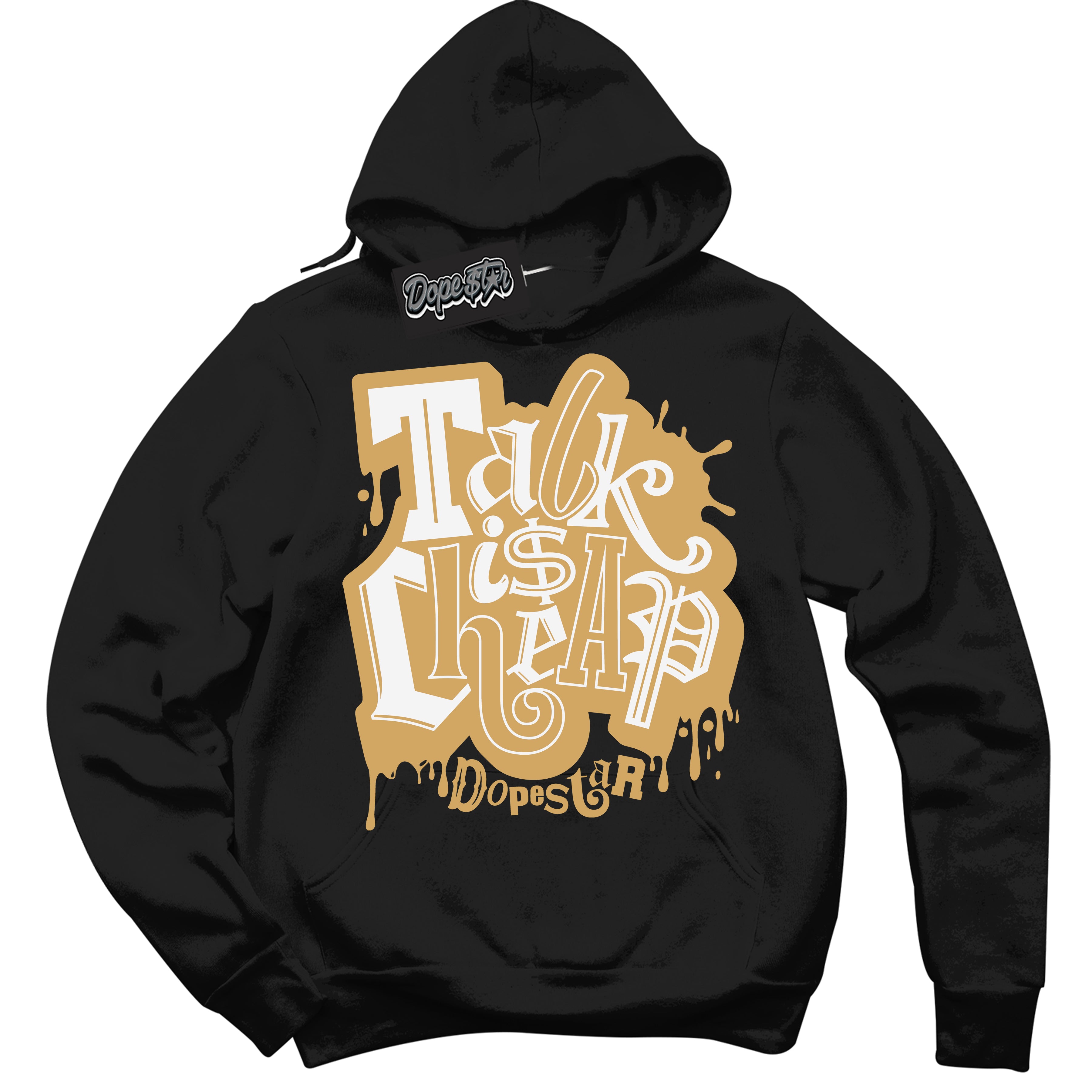 Cool Black Hoodie with “ Talk Is Cheap ”  design that Perfectly Matches Craft Paris 6s Jordans.
