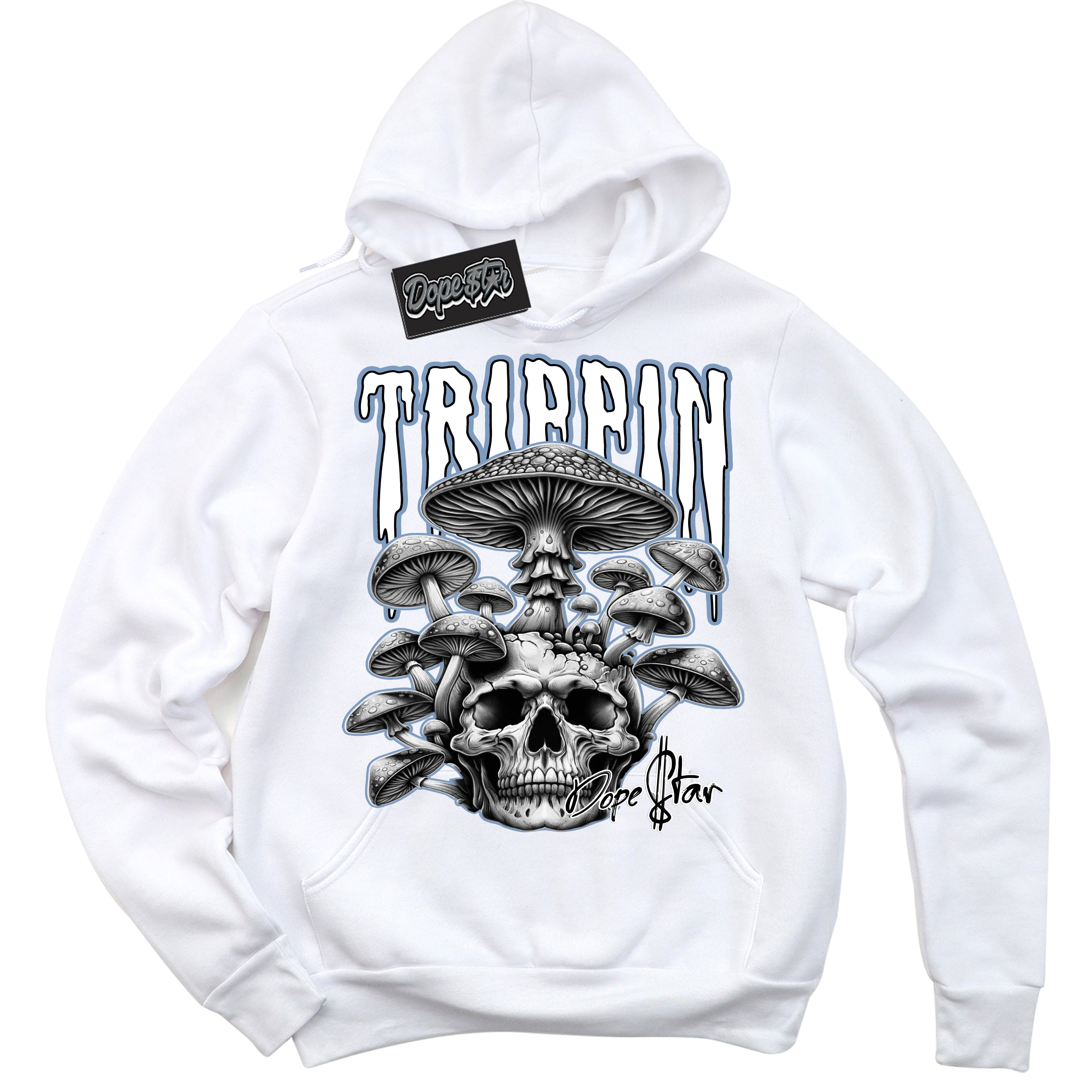 Cool White Hoodie with “ Trippin”  design that Perfectly Matches Reverse Oreo 6s Sneakers.