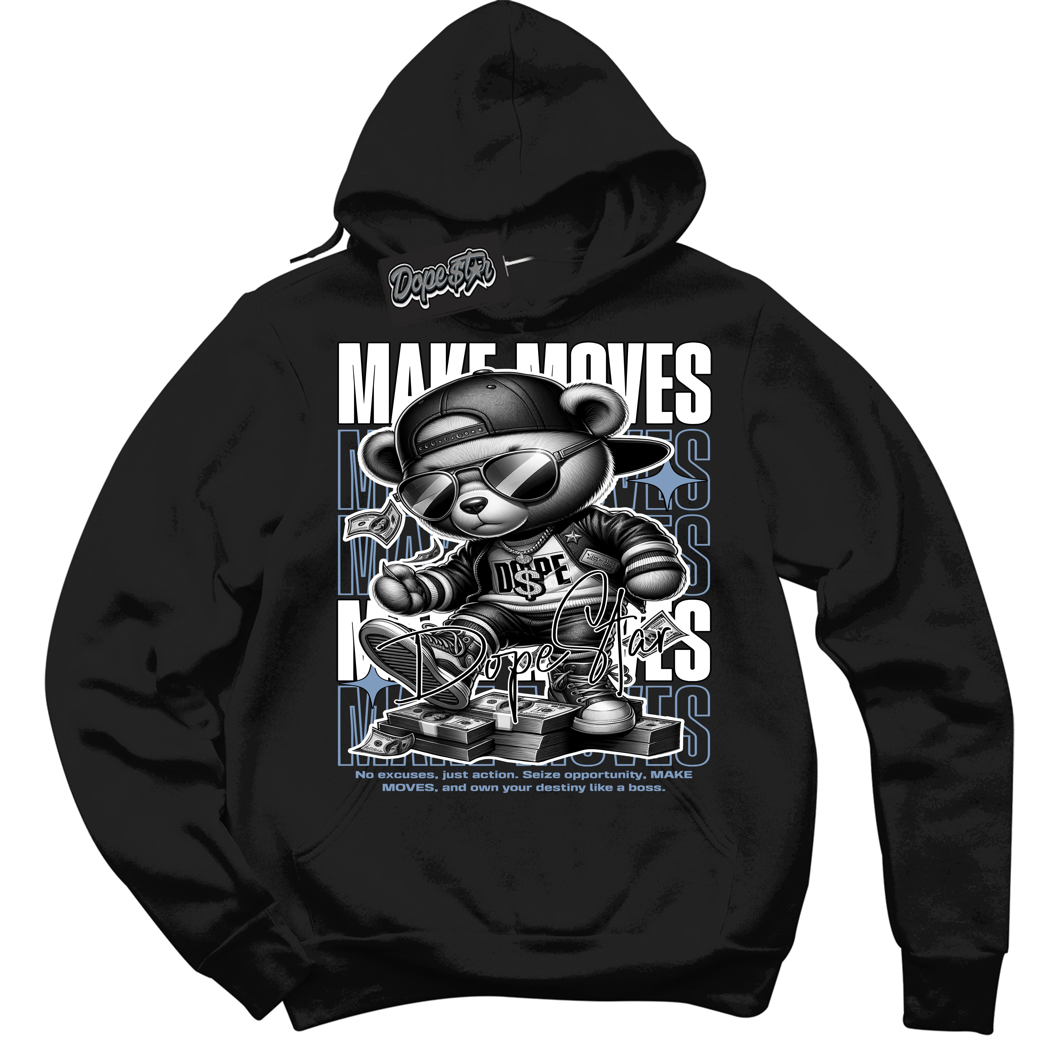 Cool Black Hoodie with “ Makin Moves ”  design that Perfectly Matches Reverse Oreo 6s Sneakers.