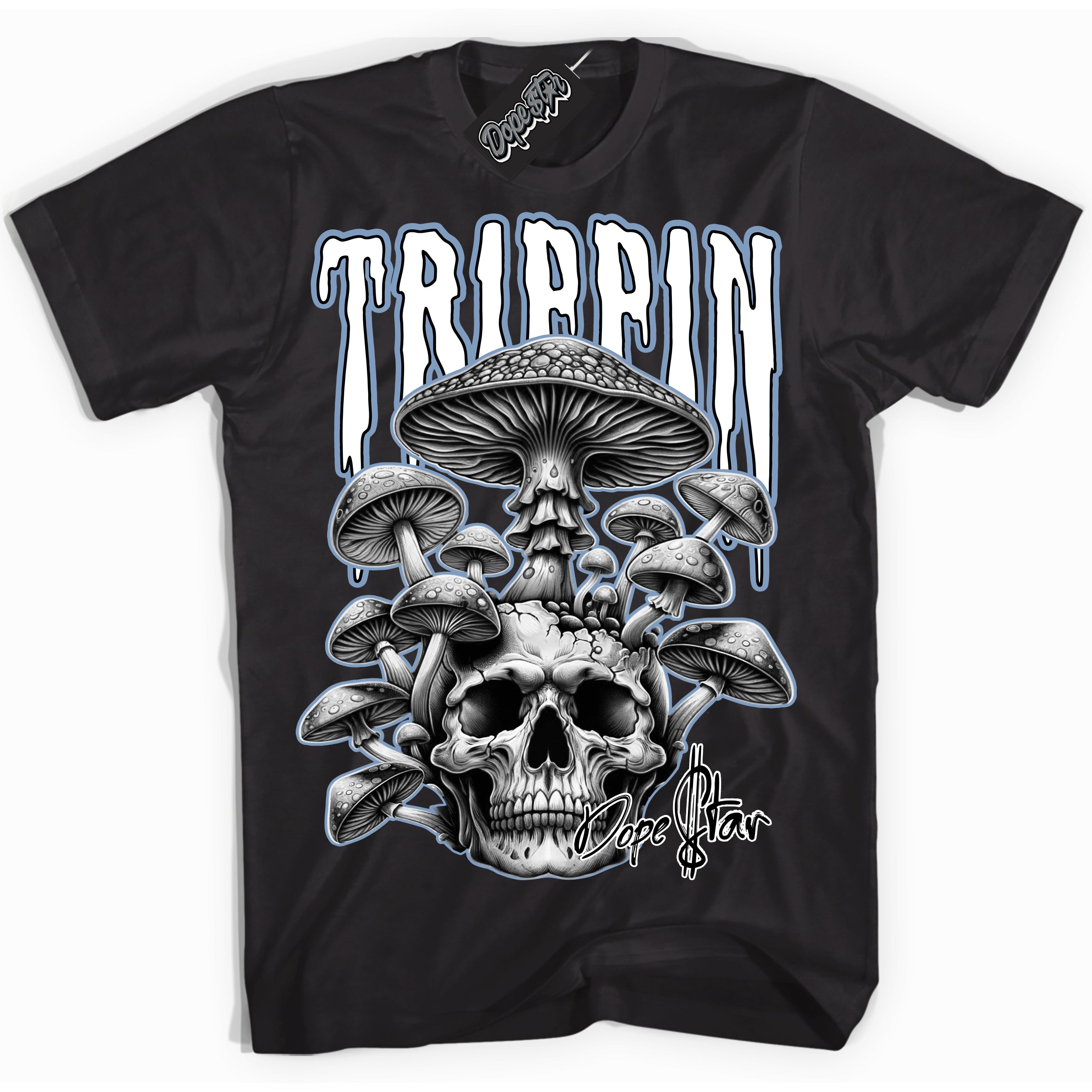 Cool Black Shirt with “ Trippin” design that perfectly matches Reverse Oreo 6s Sneakers.