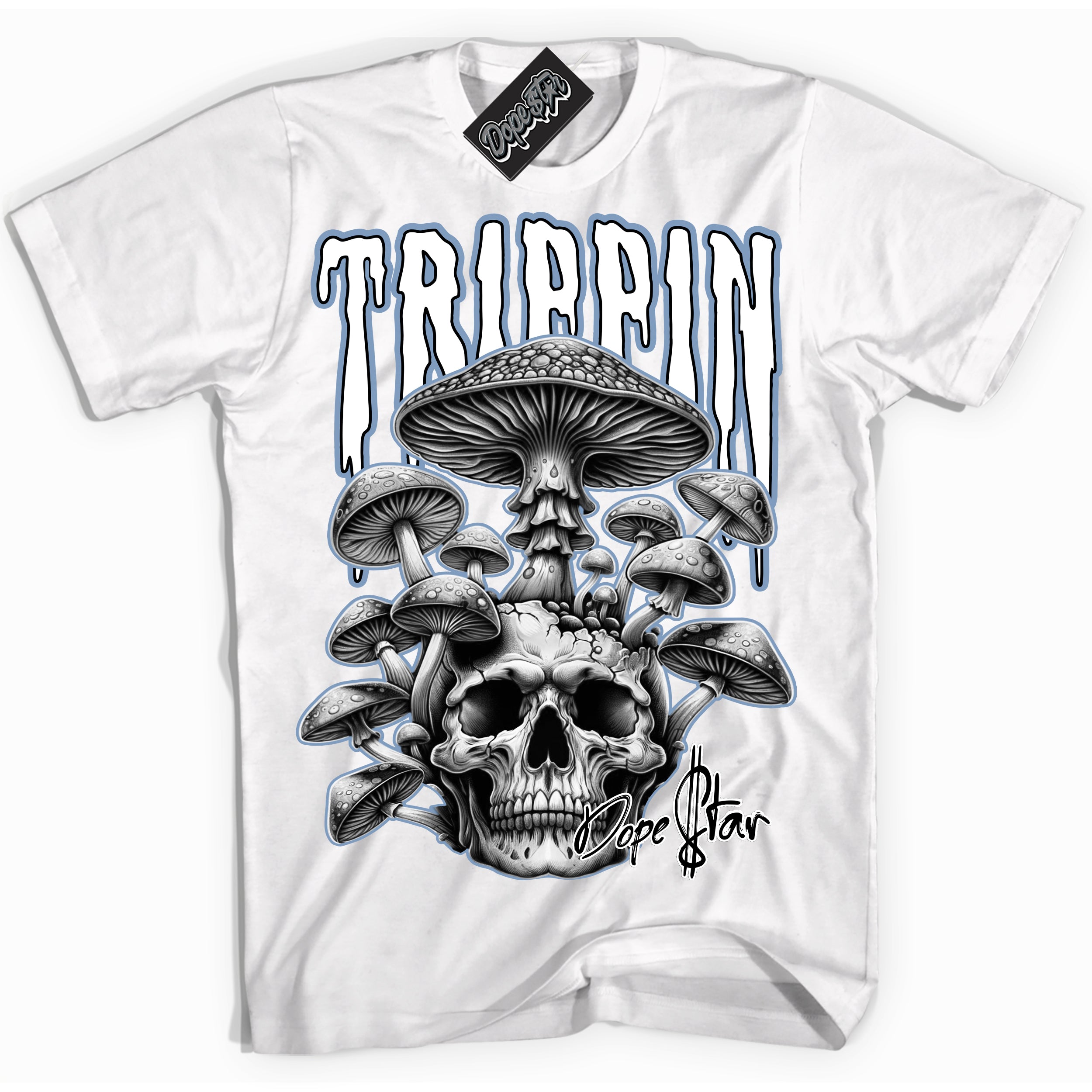 Cool White Shirt with “ Trippin” design that perfectly matches Reverse Oreo 6s Sneakers.