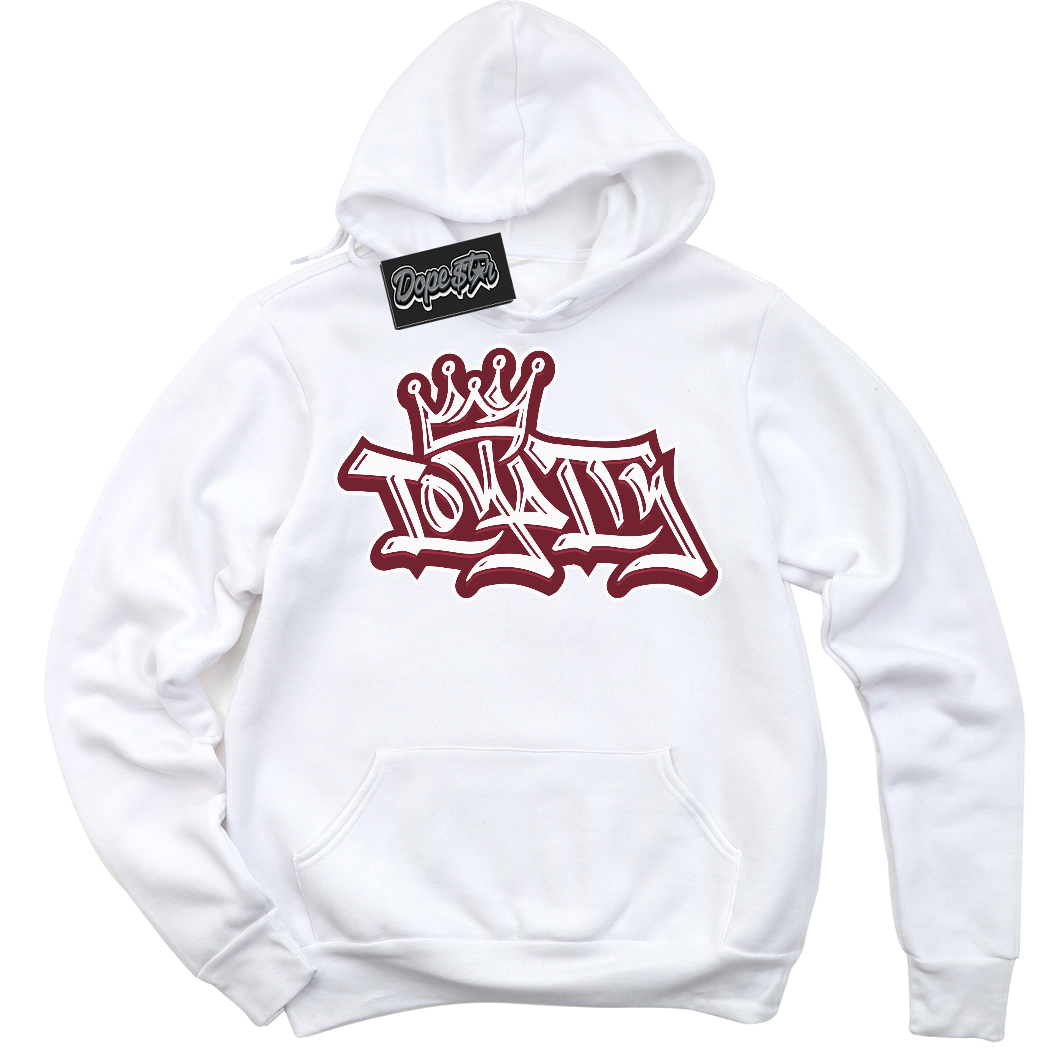 AJ6 Rings Team Red ‘Loyalty Crown – White Streetwear Hoodie | Sneaker Matching sweatshirt for AJ6 Rings Team Red | Graphic Hoodie for Men & Women Streetwear by Sneaker Shirts Outlet.