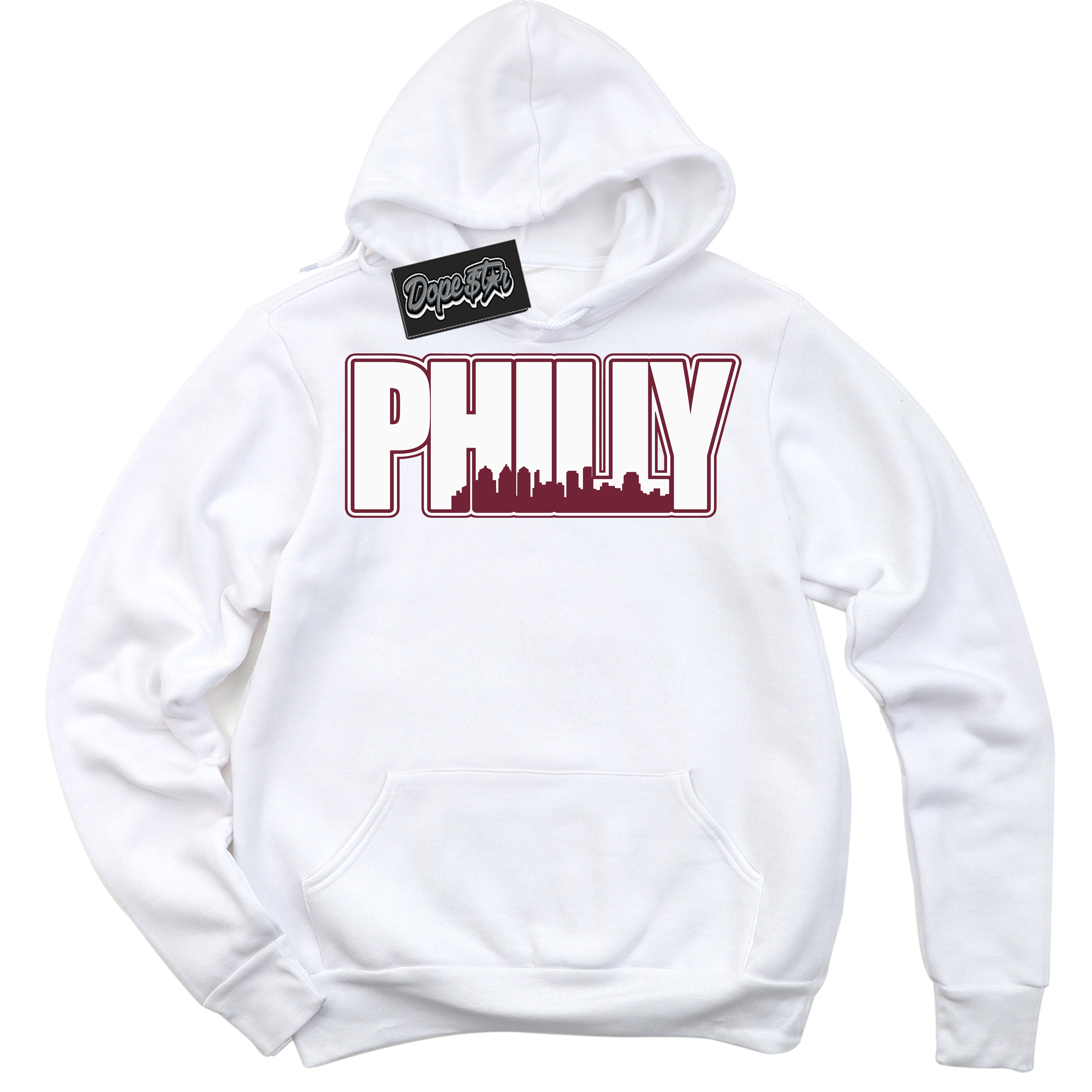 AJ6 Rings Team Red ‘Philly – White Streetwear Hoodie | Sneaker Matching sweatshirt for AJ6 Rings Team Red | Graphic Hoodie for Men & Women Streetwear by Sneaker Shirts Outlet.