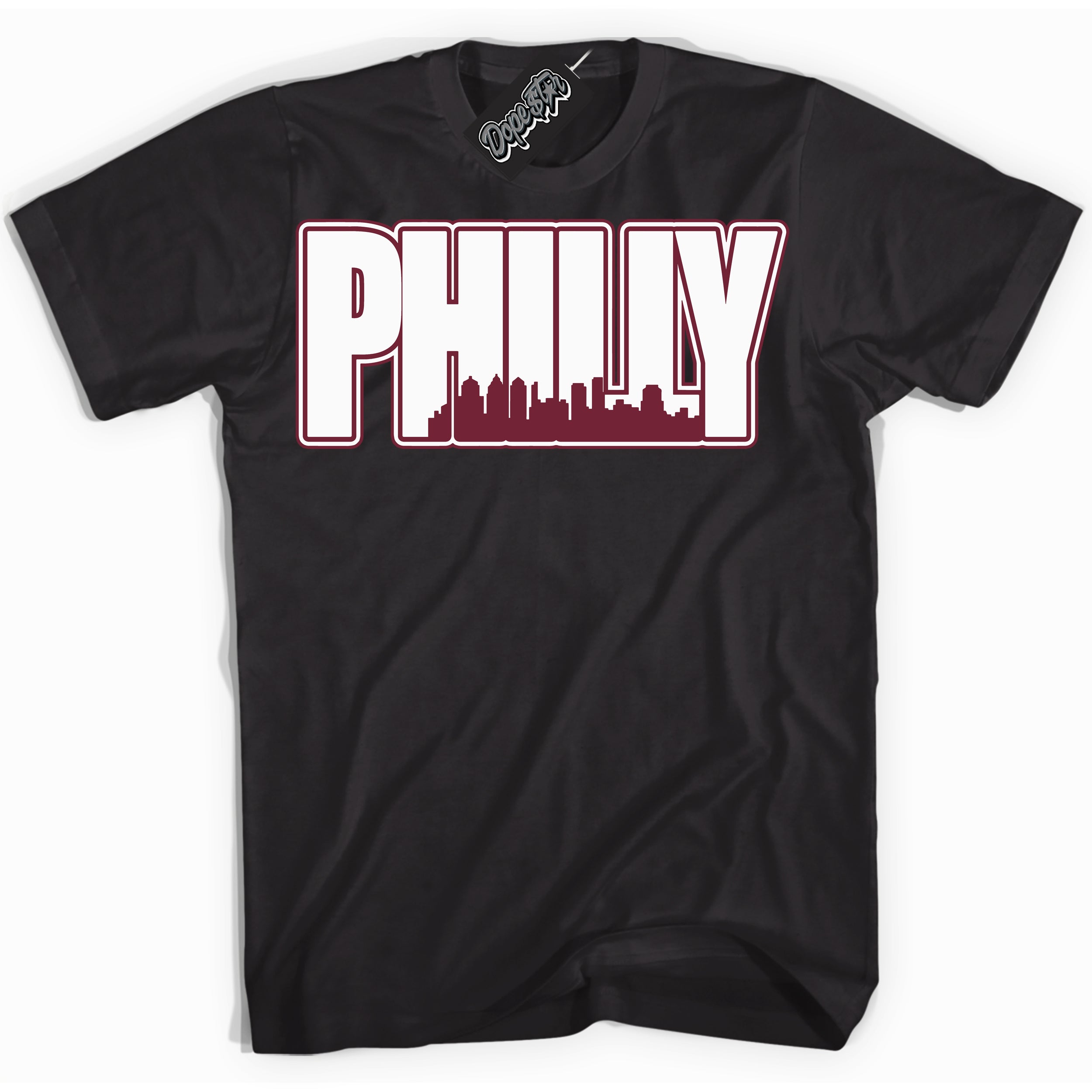 AJ6 Rings Team Red ‘Philly – Black Streetwear T-Shirt | Sneaker Matching shirt for AJ6 Rings Team Red | Graphic Tee for Men & Women Streetwear by Sneaker Shirts Outlet.