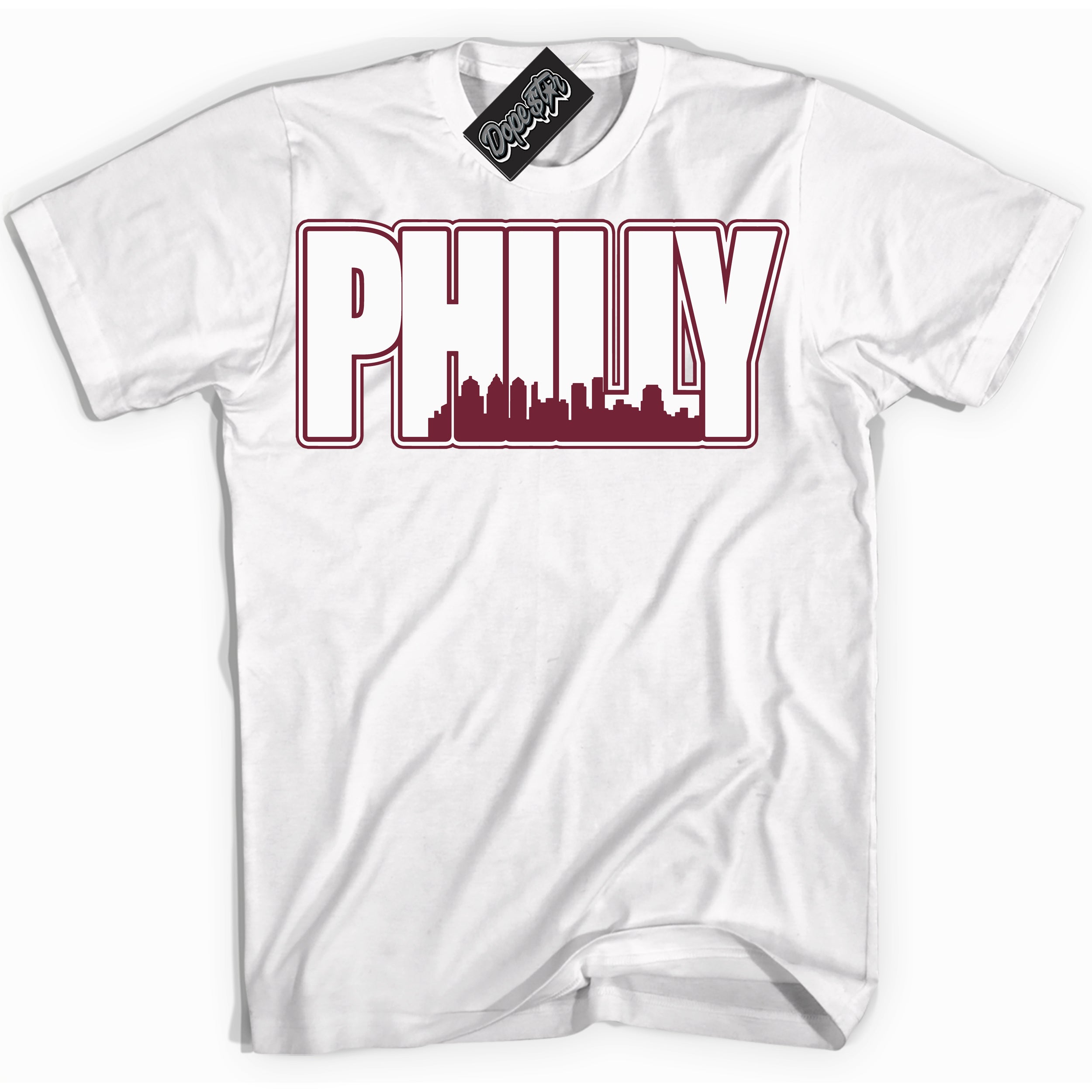 AJ6 Rings Team Red ‘Philly – White Streetwear T-Shirt | Sneaker Matching shirt for AJ6 Rings Team Red | Graphic Tee for Men & Women Streetwear by Sneaker Shirts Outlet.