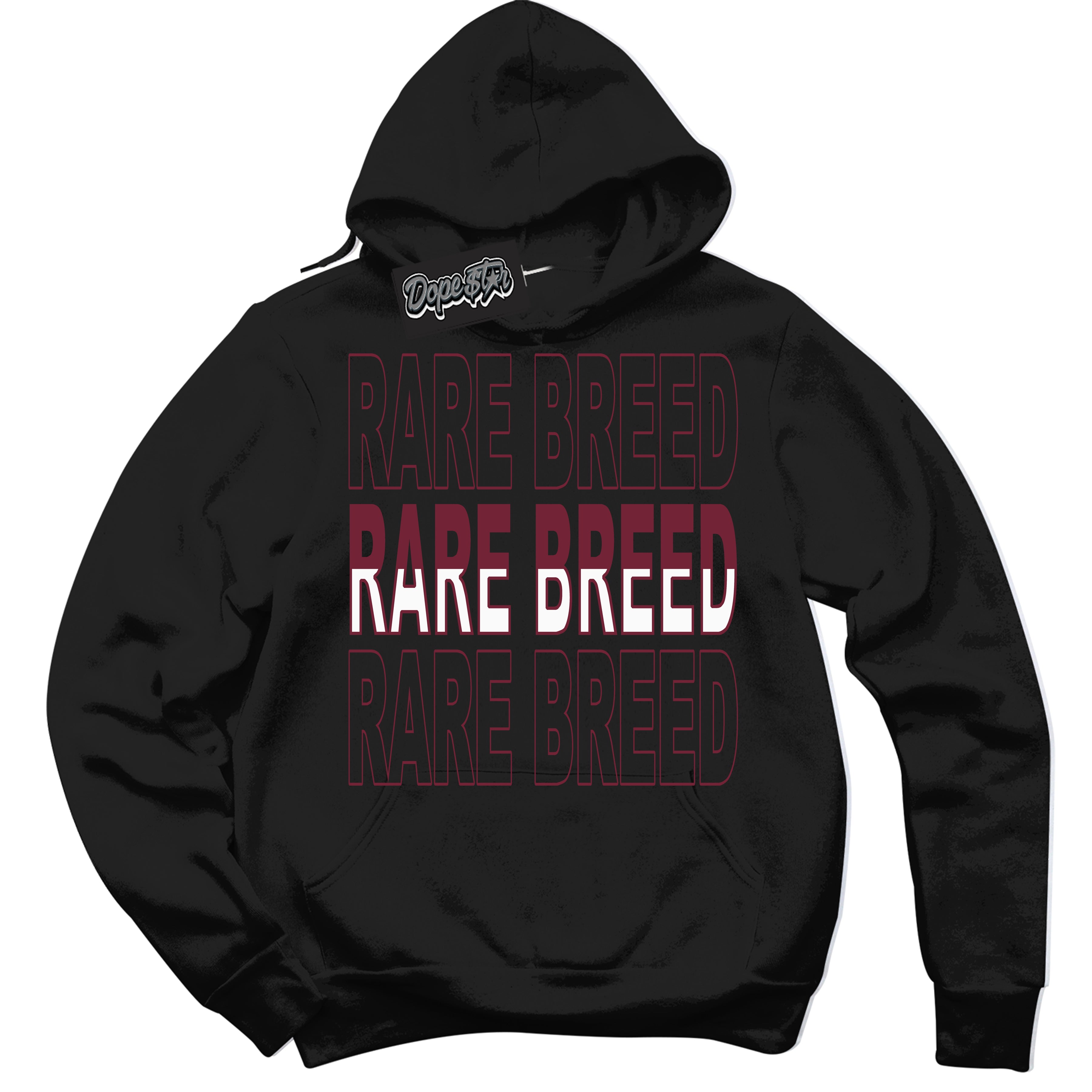 AJ6 Rings Team Red ‘Rare Breed – Black Streetwear Hoodie | Sneaker Matching sweatshirt for AJ6 Rings Team Red | Graphic Hoodie for Men & Women Streetwear by Sneaker Shirts Outlet.