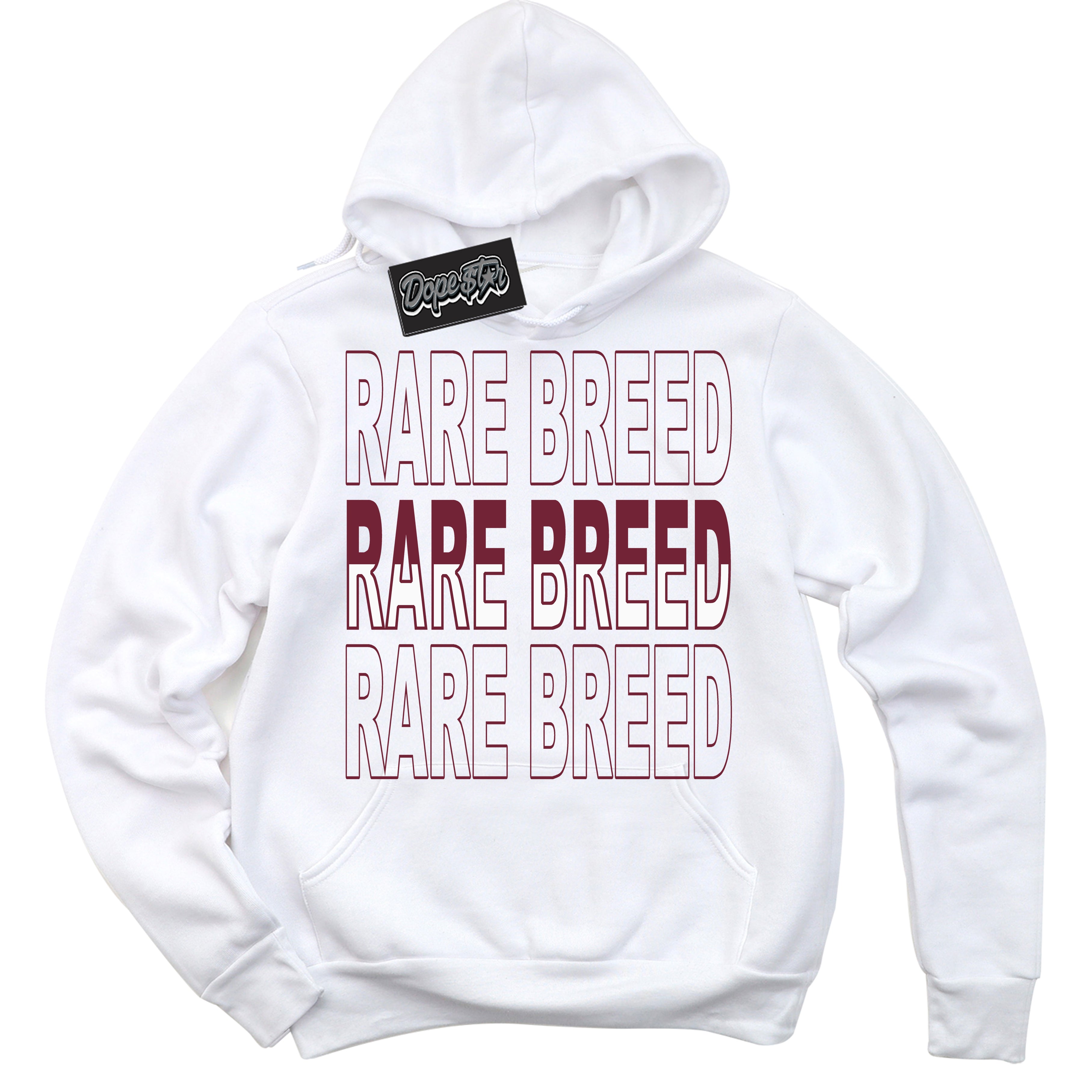 AJ6 Rings Team Red ‘Rare Breed – White Streetwear Hoodie | Sneaker Matching sweatshirt for AJ6 Rings Team Red | Graphic Hoodie for Men & Women Streetwear by Sneaker Shirts Outlet.