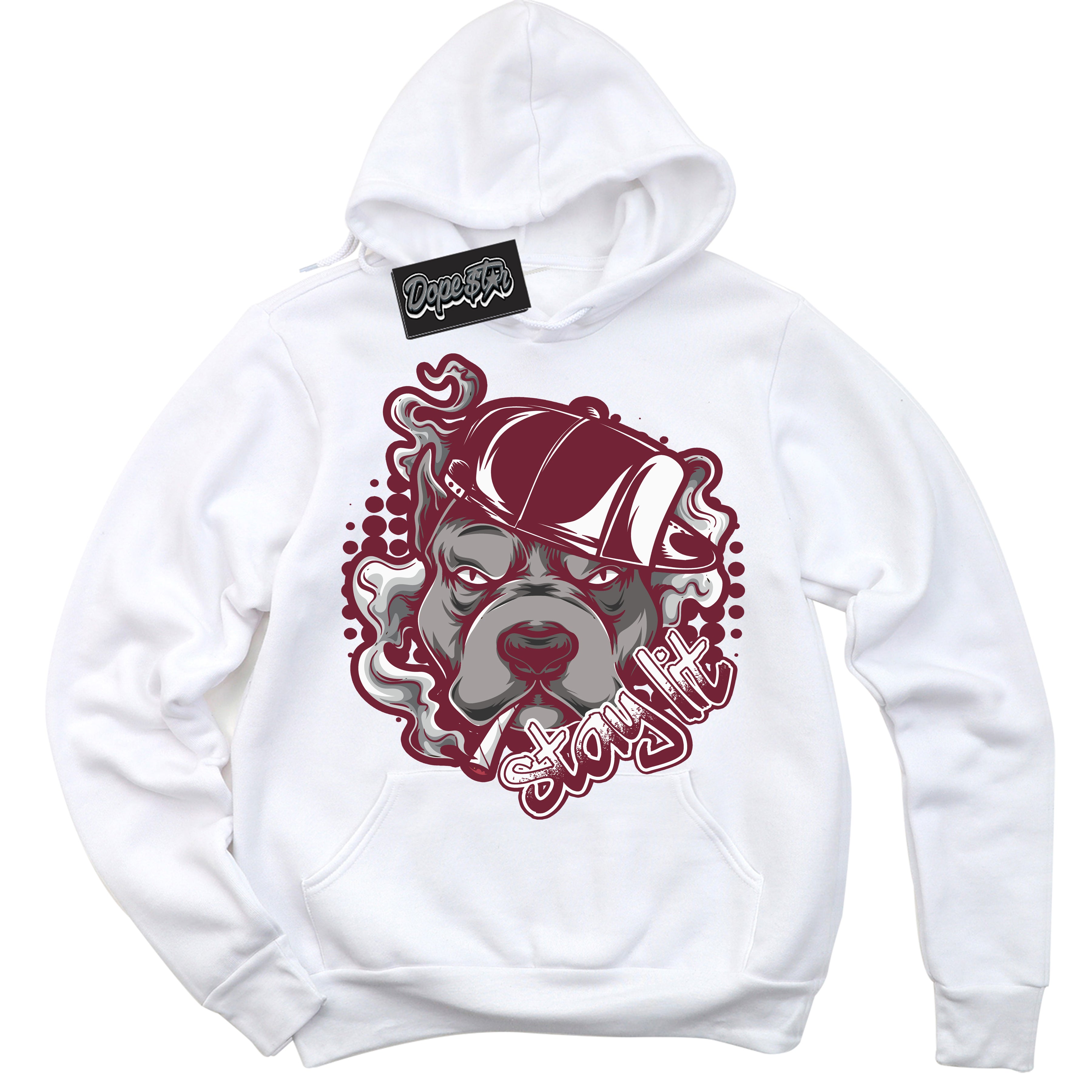 AJ6 Rings Team Red ‘Stay Lit – White Streetwear Hoodie | Sneaker Matching sweatshirt for AJ6 Rings Team Red | Graphic Hoodie for Men & Women Streetwear by Sneaker Shirts Outlet.