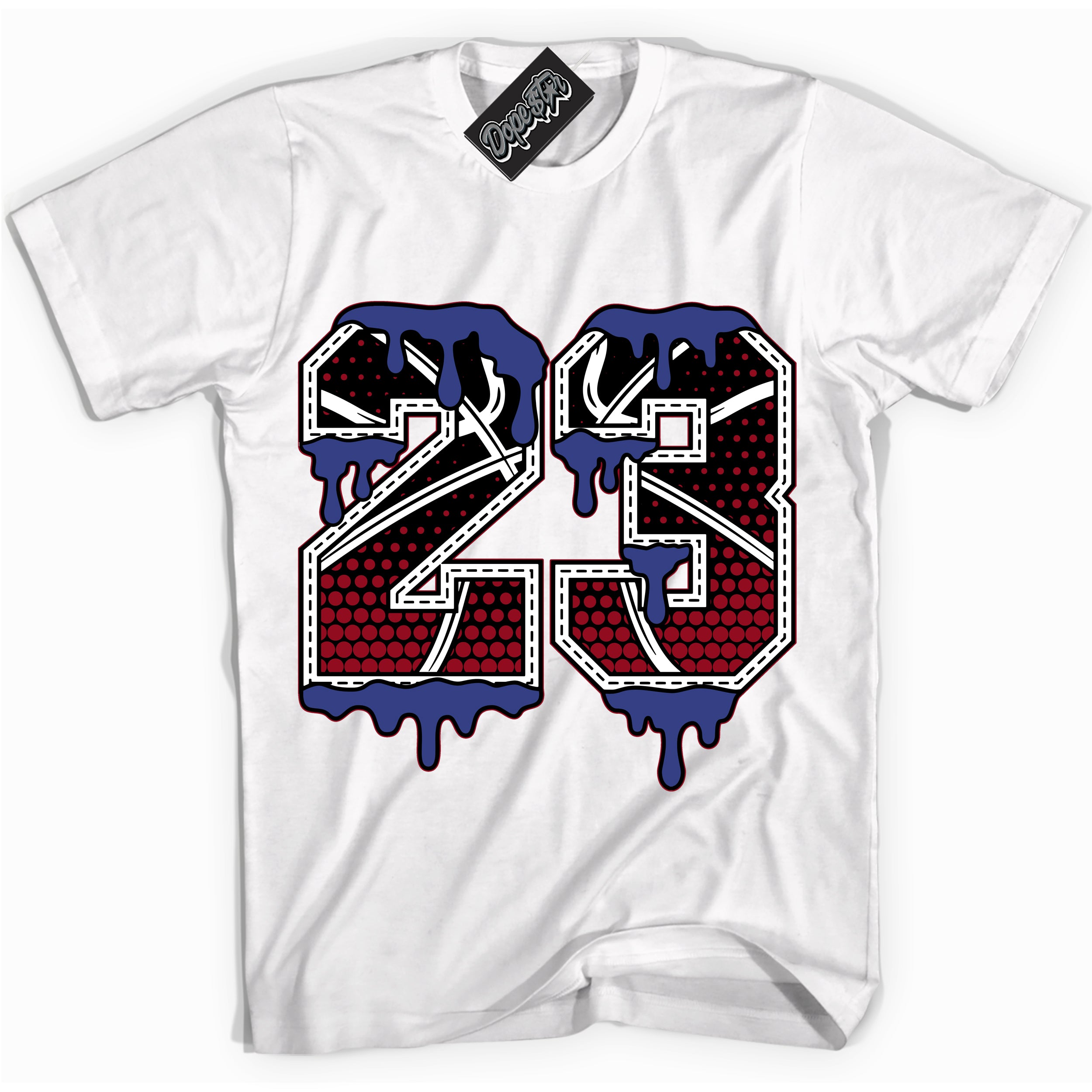 Cool White Shirt with “ 23 Ball ” design that perfectly matches Playoffs 8s Sneakers.
