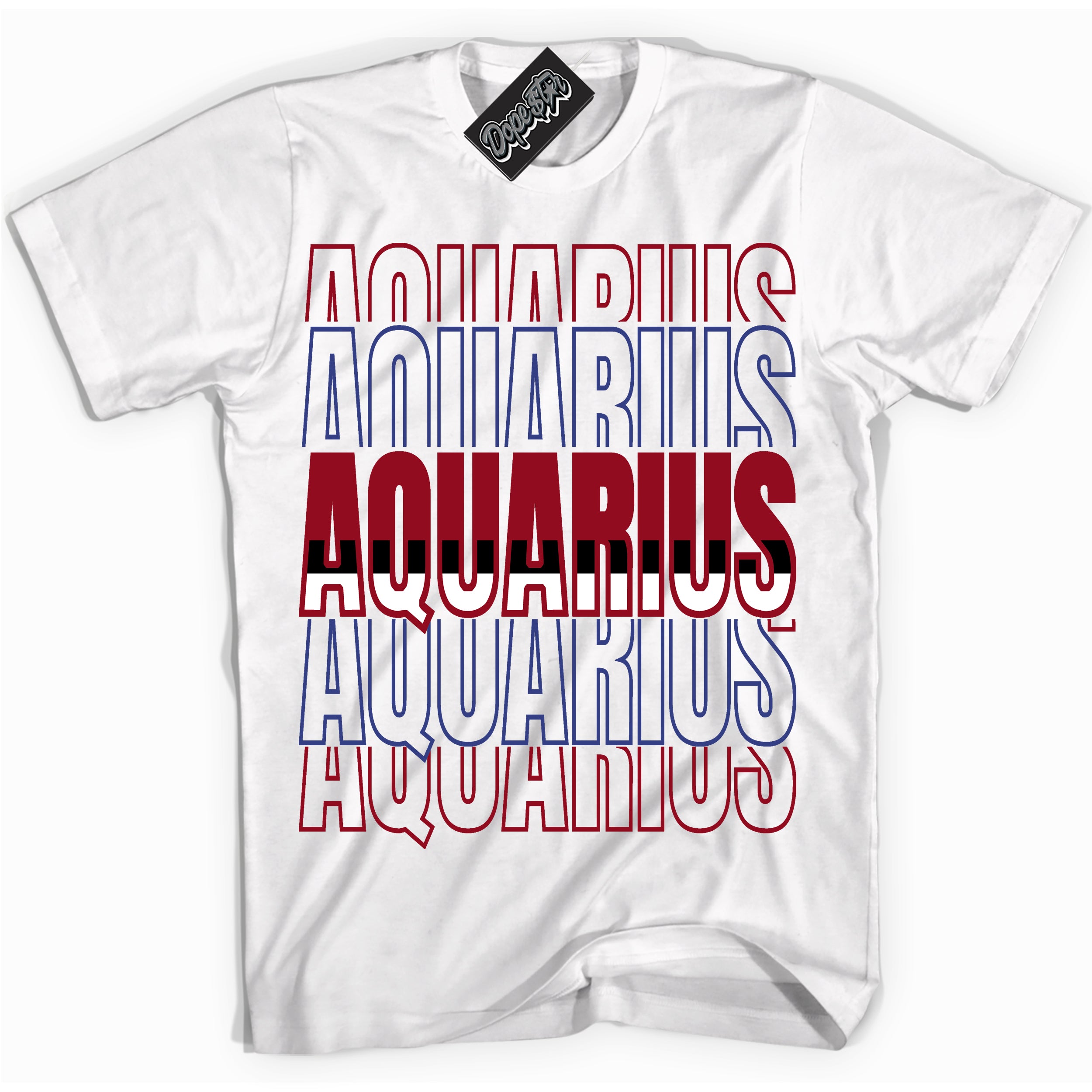 Cool White Shirt with “ Aquarius ” design that perfectly matches Playoffs 8s Sneakers.