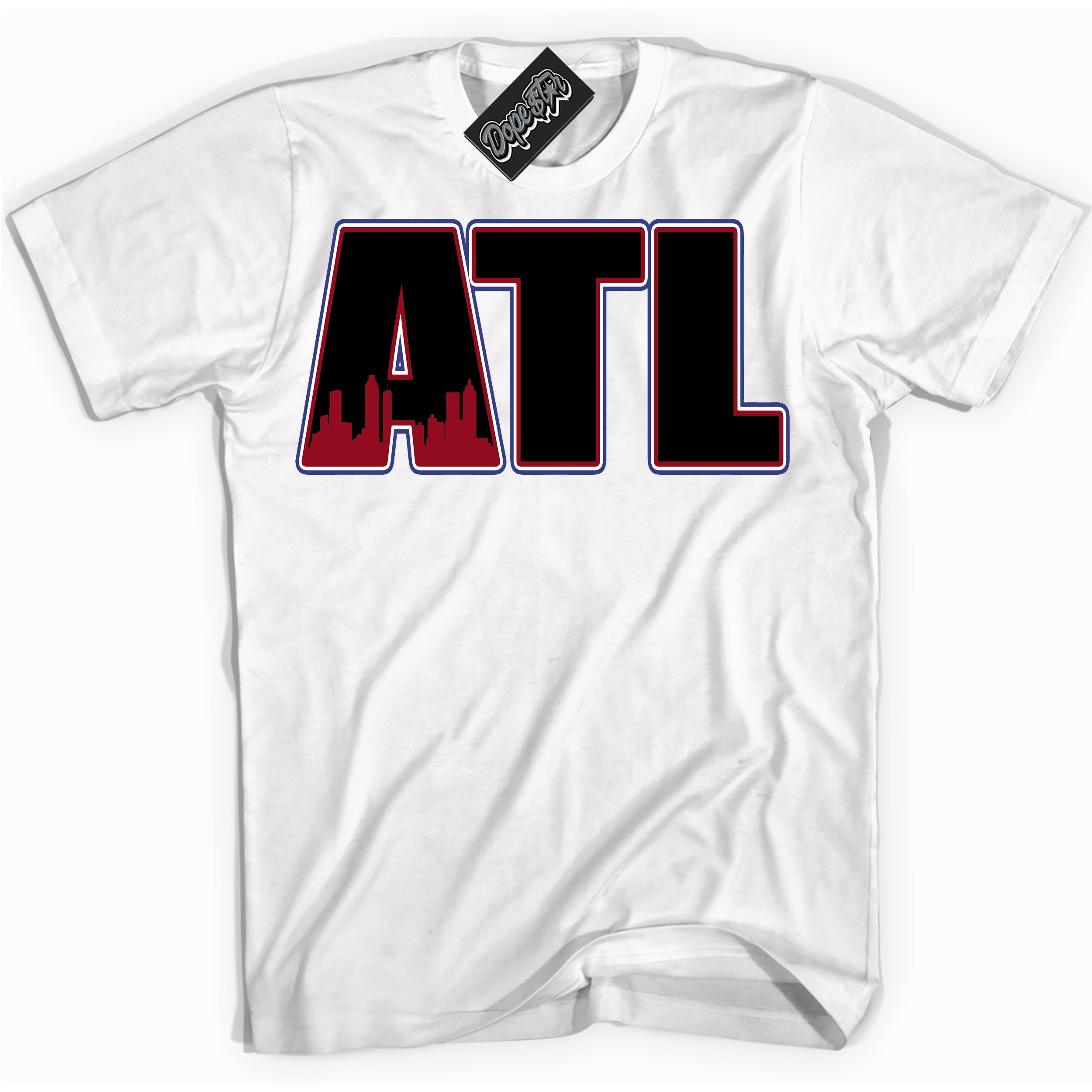 Cool White Shirt with “ Atlanta ” design that perfectly matches Playoffs 8s Sneakers.