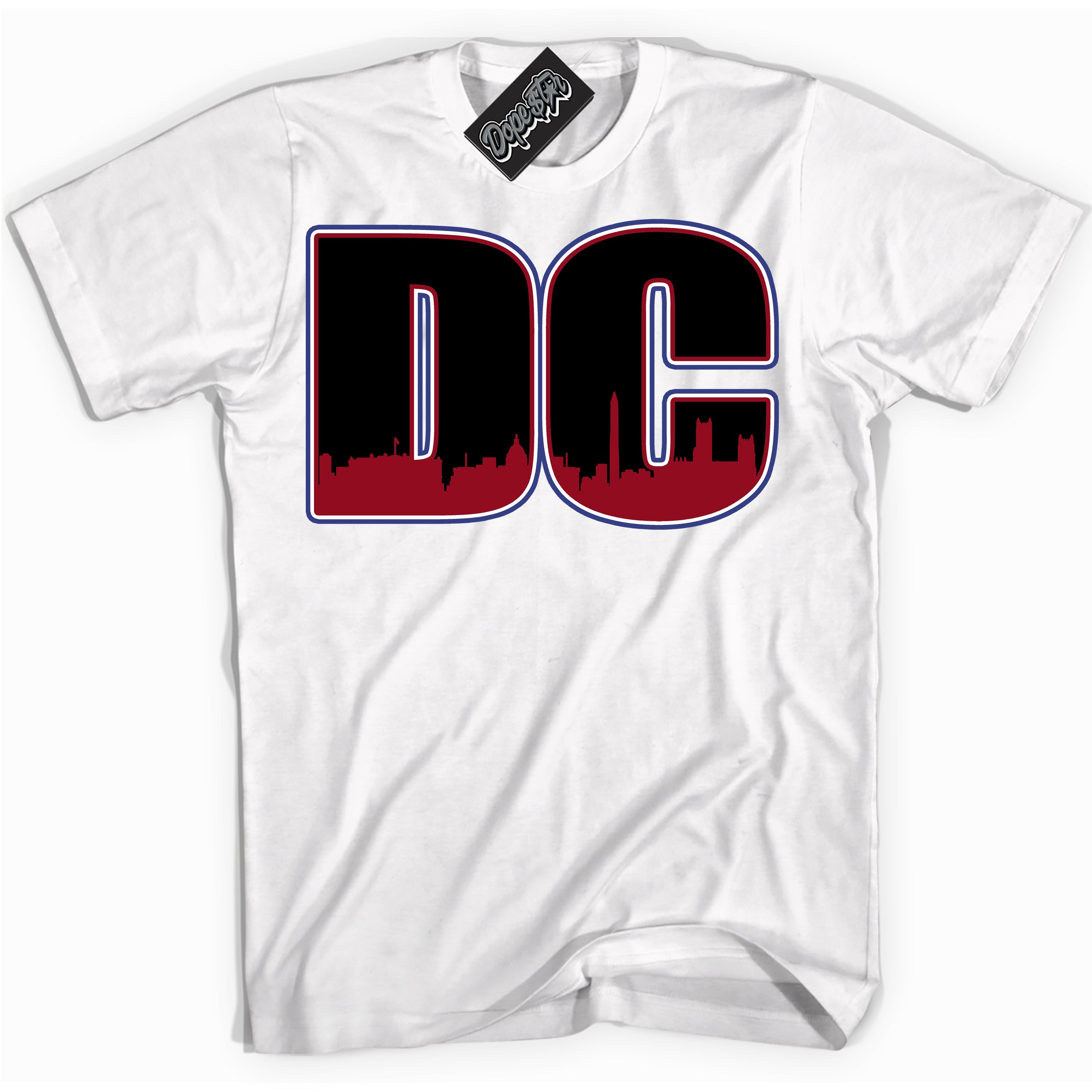 Cool White Shirt with “ DC ” design that perfectly matches Playoffs 8s Sneakers.