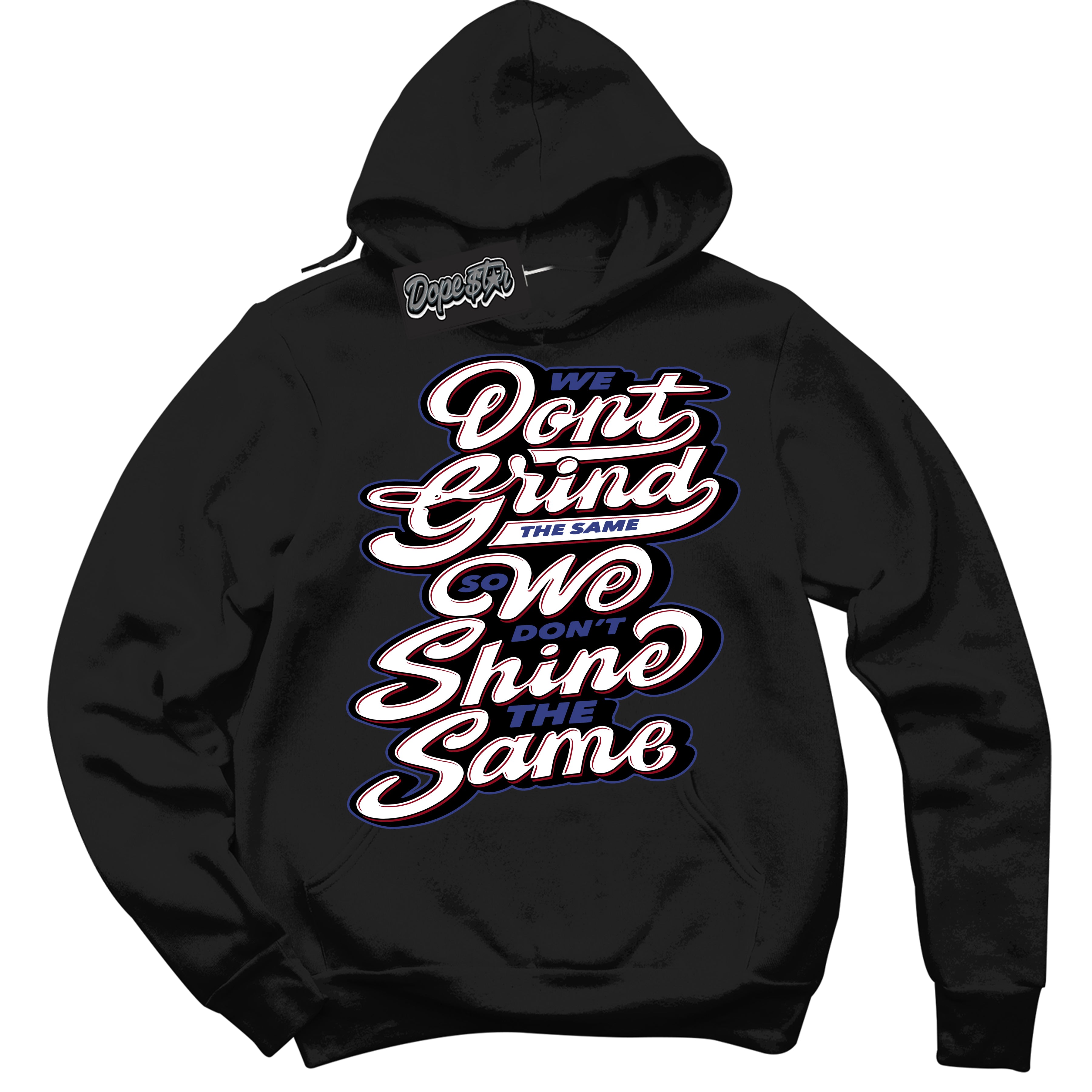 Cool Black Hoodie with “ Grind Shine ”  design that Perfectly Matches Playoffs 8s Sneakers.