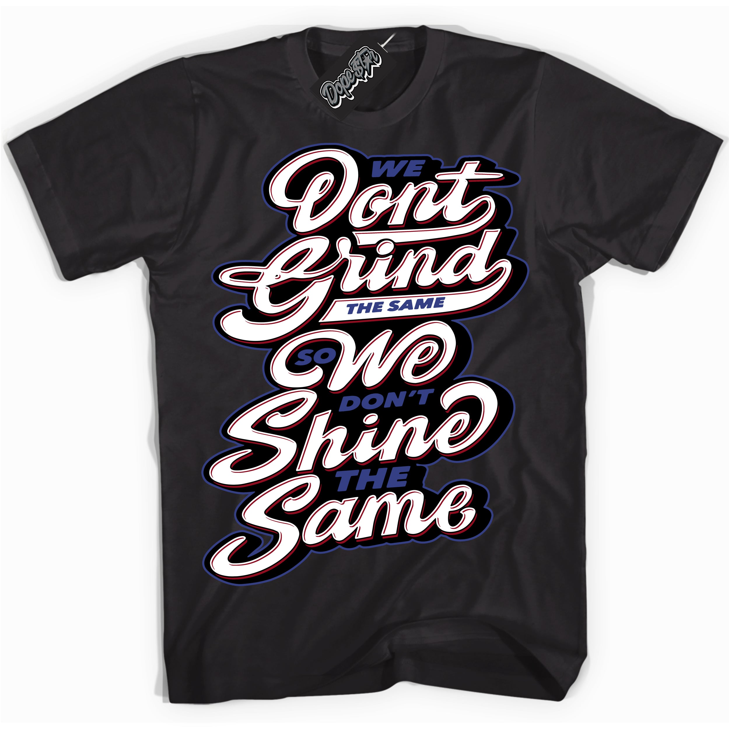 Cool Black Shirt with “ Grind Shine ” design that perfectly matches Playoffs 8s Sneakers.