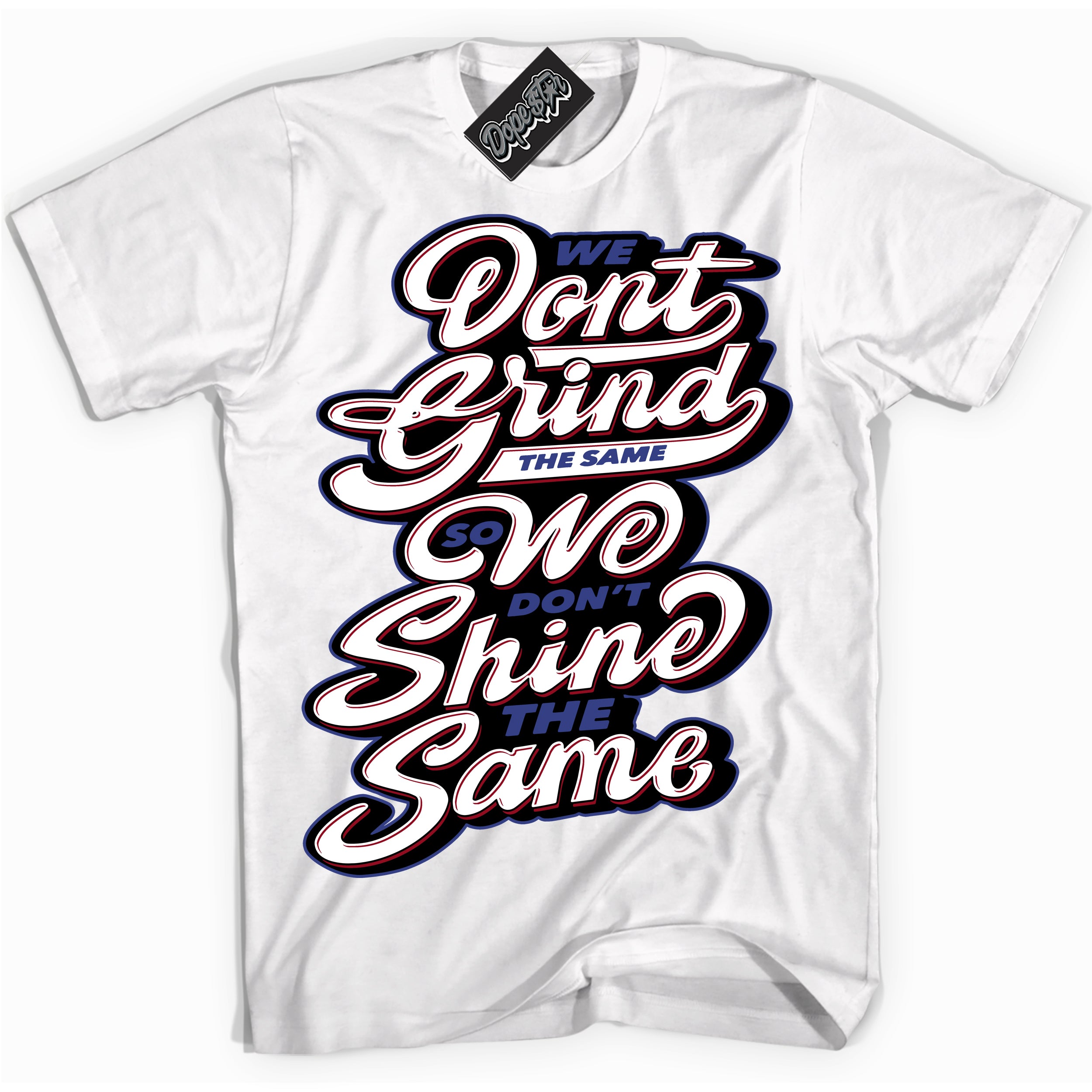 Cool White Shirt with “ Grind Shine ” design that perfectly matches Playoffs 8s Sneakers.