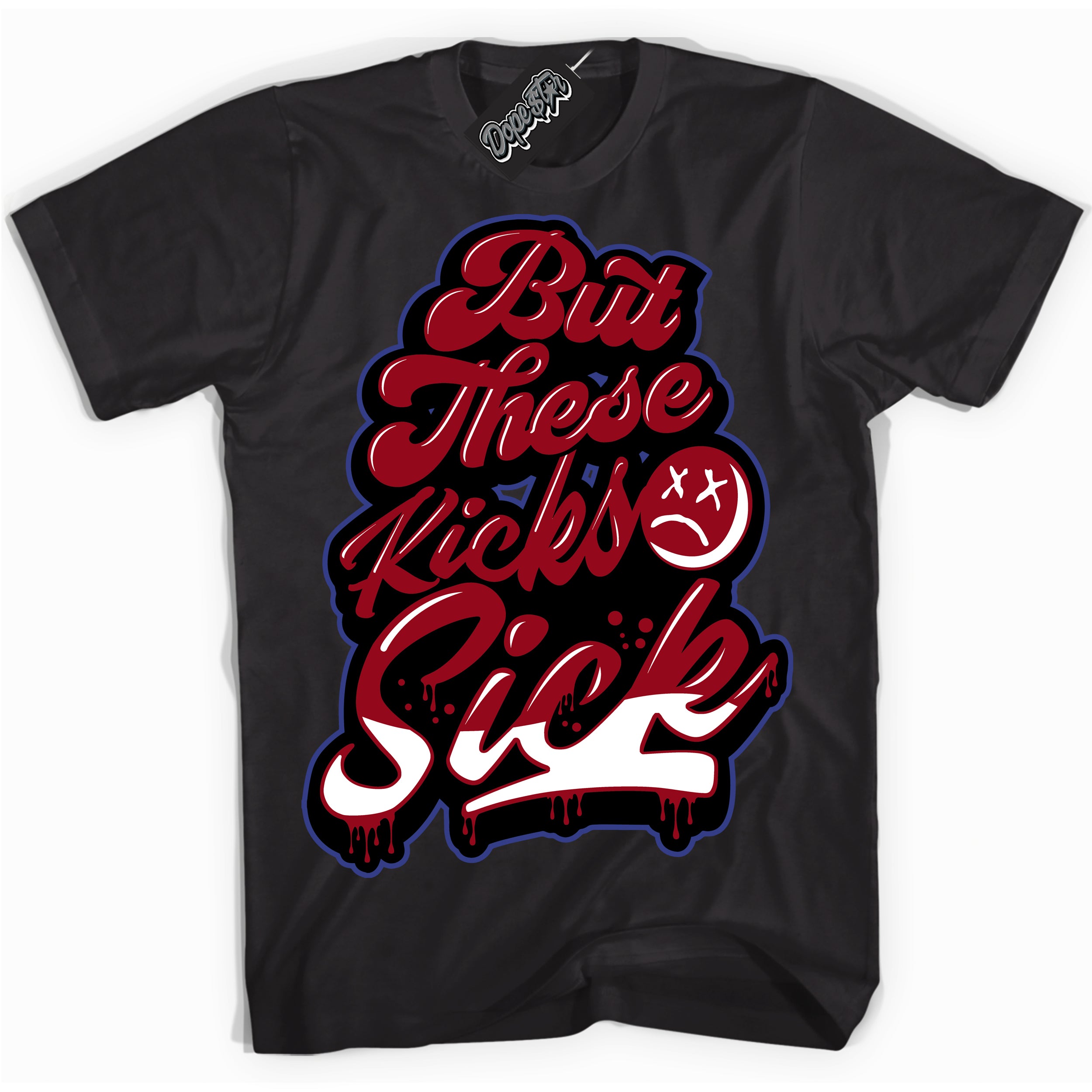 Cool Black Shirt with “ Kick Sick ” design that perfectly matches Playoffs 8s Sneakers.