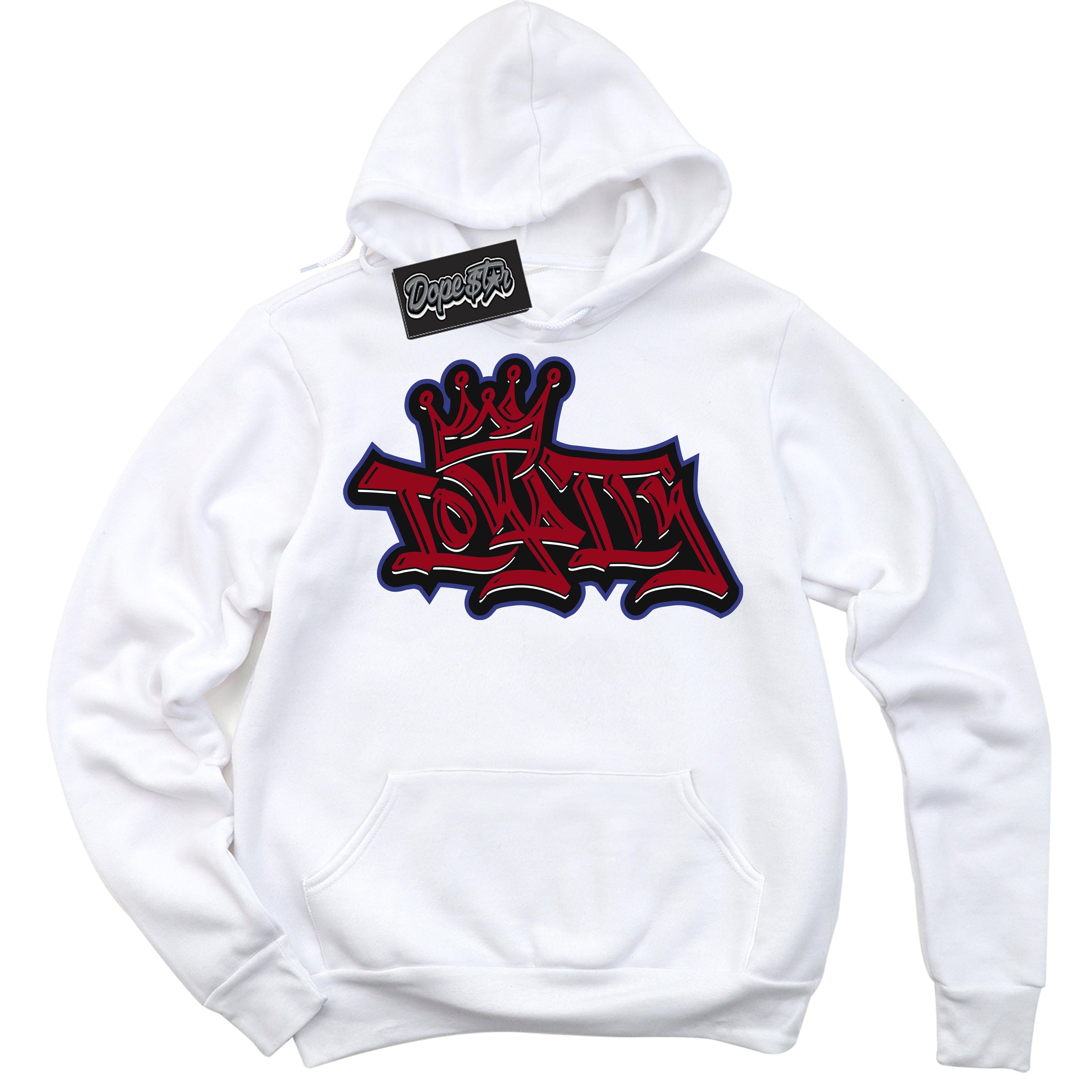 Cool White Hoodie with “ Loyalty Crown ”  design that Perfectly Matches Playoffs 8s Sneakers.