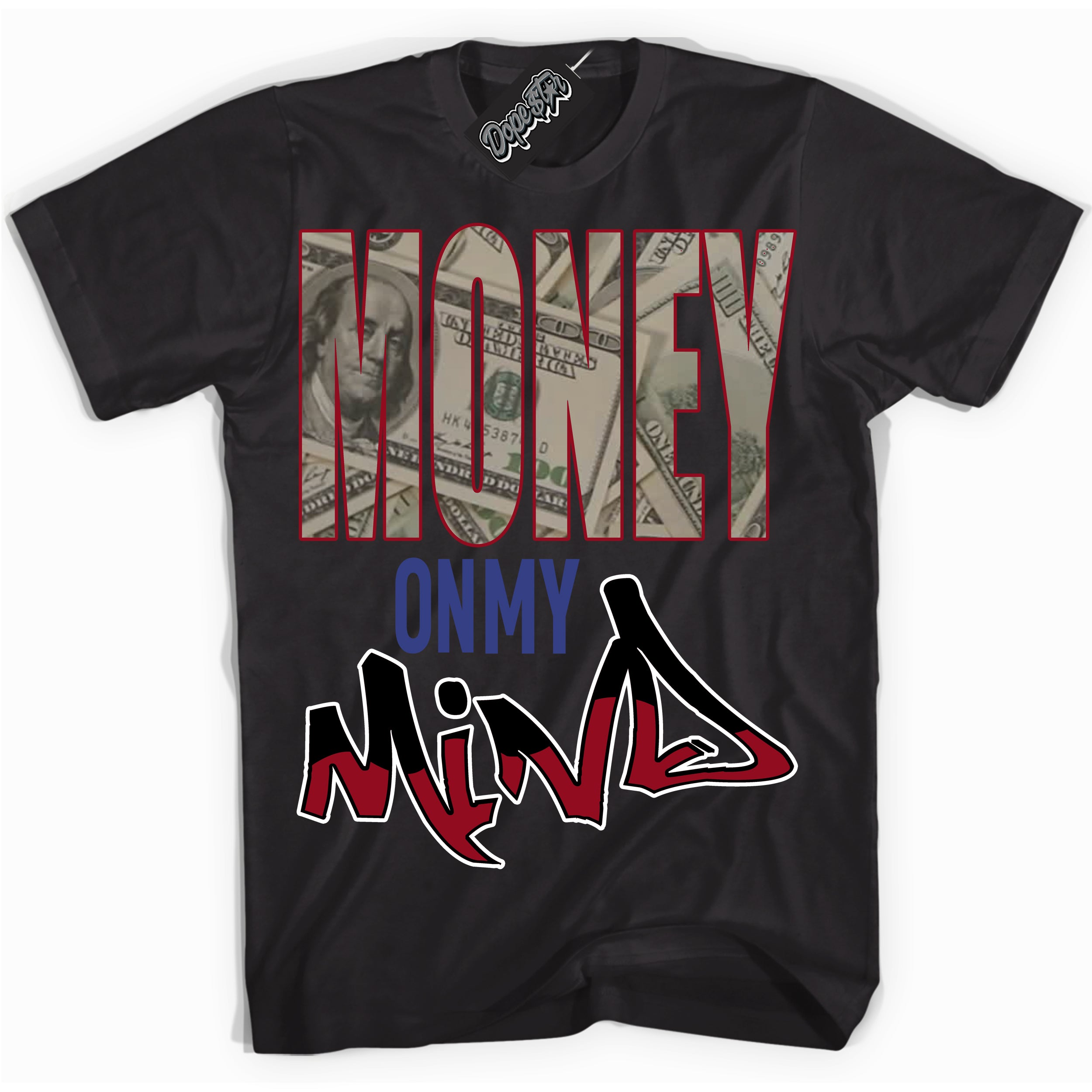 Cool Black Shirt with “ Money On My Mind ” design that perfectly matches Playoffs 8s Sneakers.