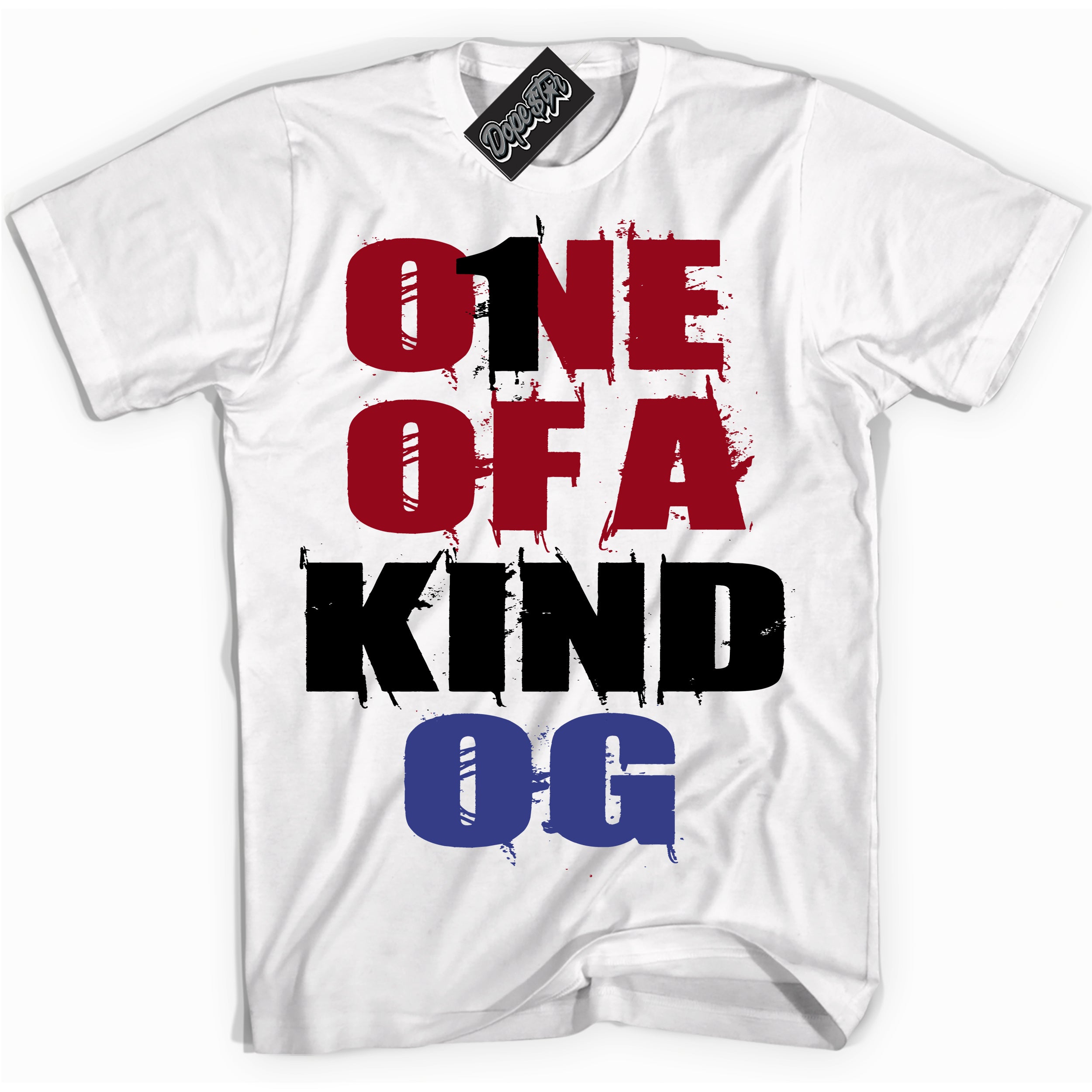 Cool White Shirt with “ One Of A Kind ” design that perfectly matches Playoffs 8s Sneakers.