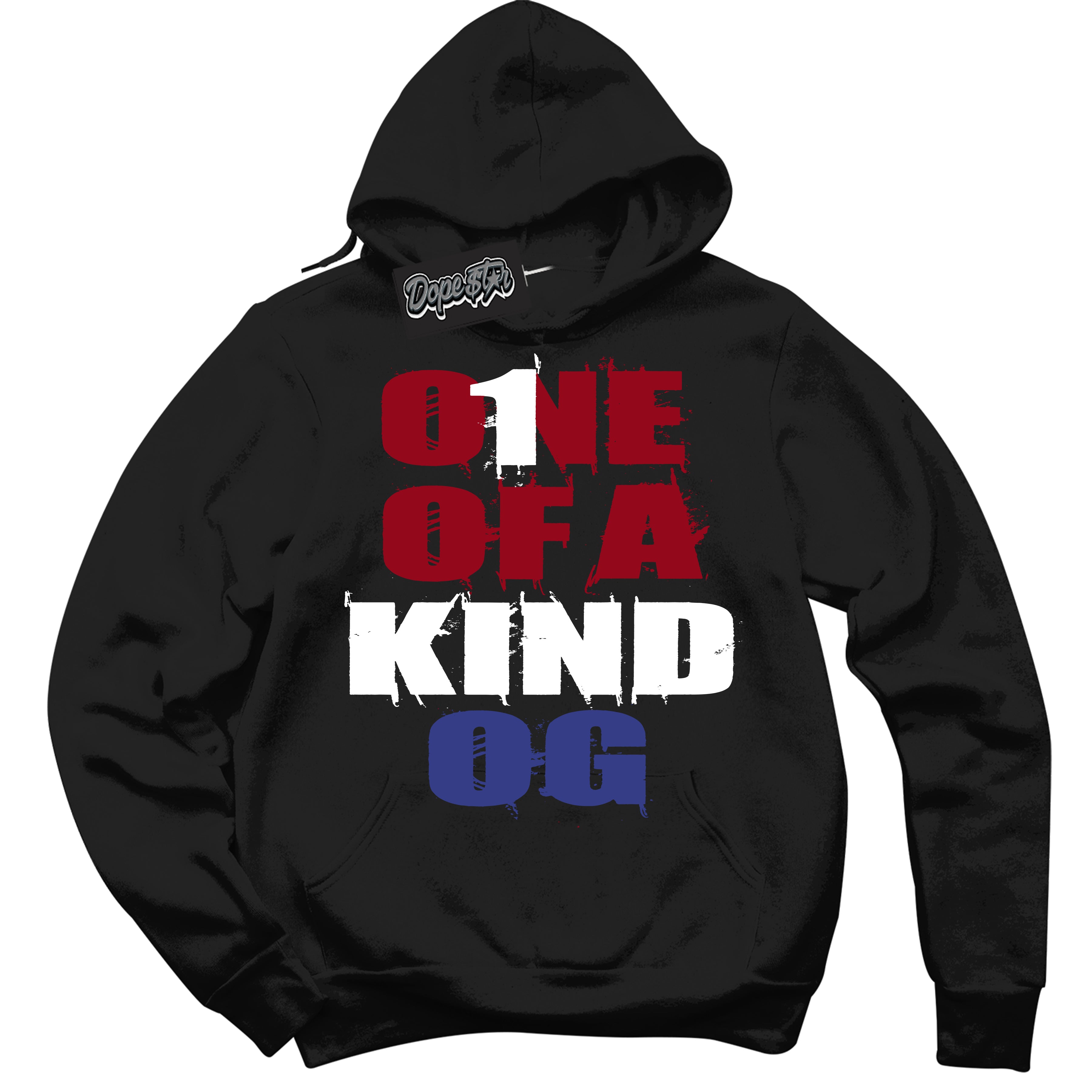 Cool Black Hoodie with “ One Of A Kind ”  design that Perfectly Matches Playoffs 8s Sneakers.