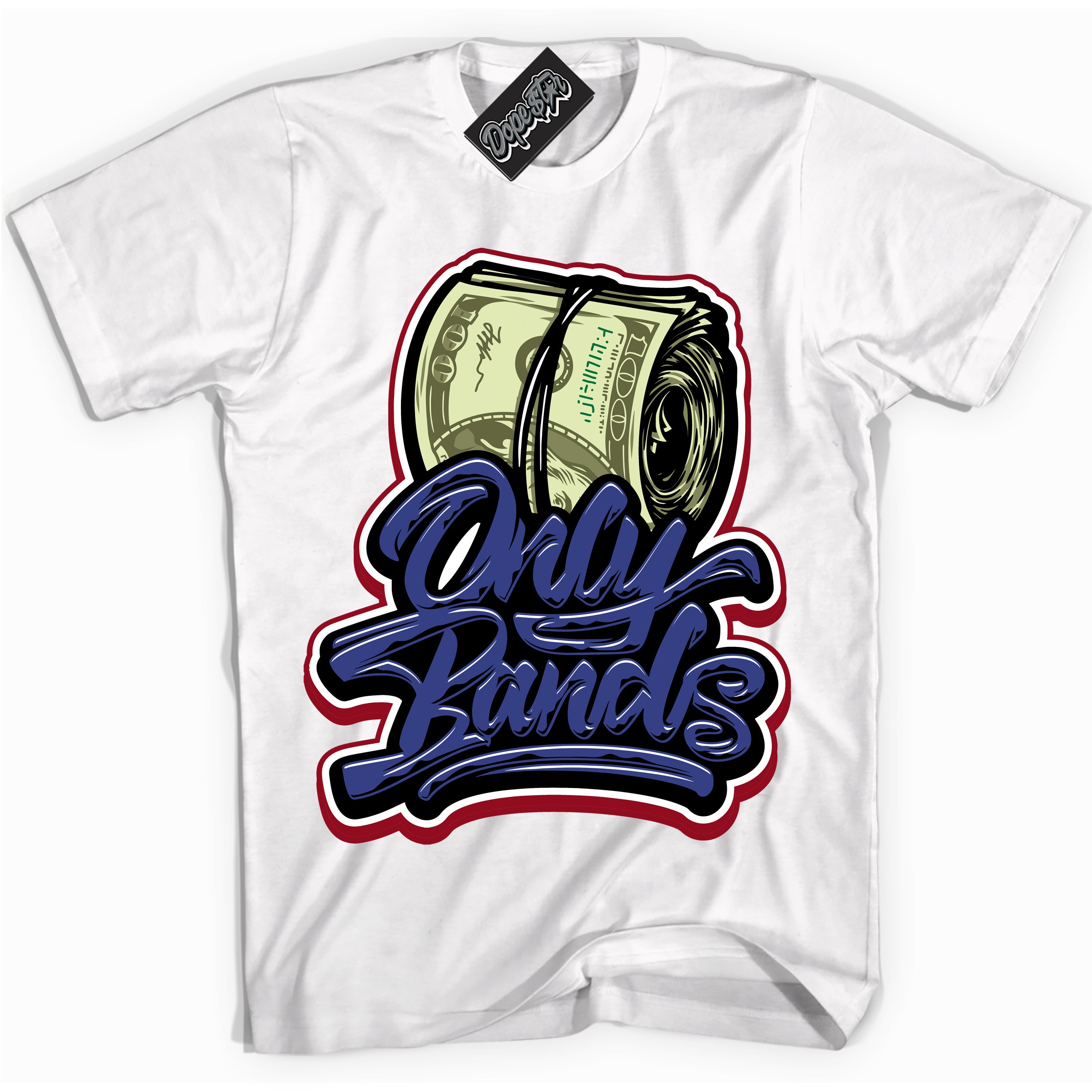 Cool White Shirt with “ Only Bands ” design that perfectly matches Playoffs 8s Sneakers.