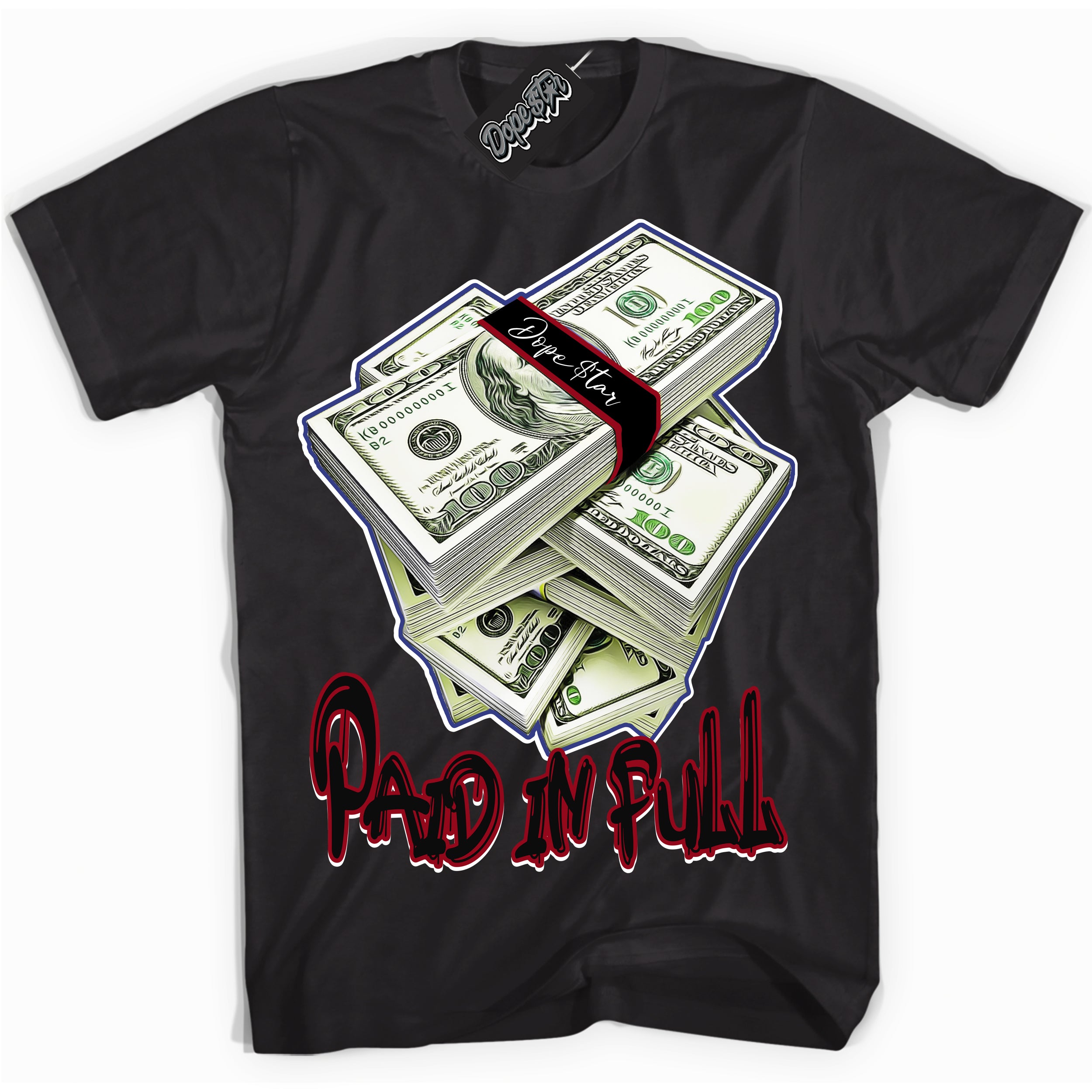 Cool Black Shirt with “ Paid In Full ” design that perfectly matches Playoffs 8s Sneakers.