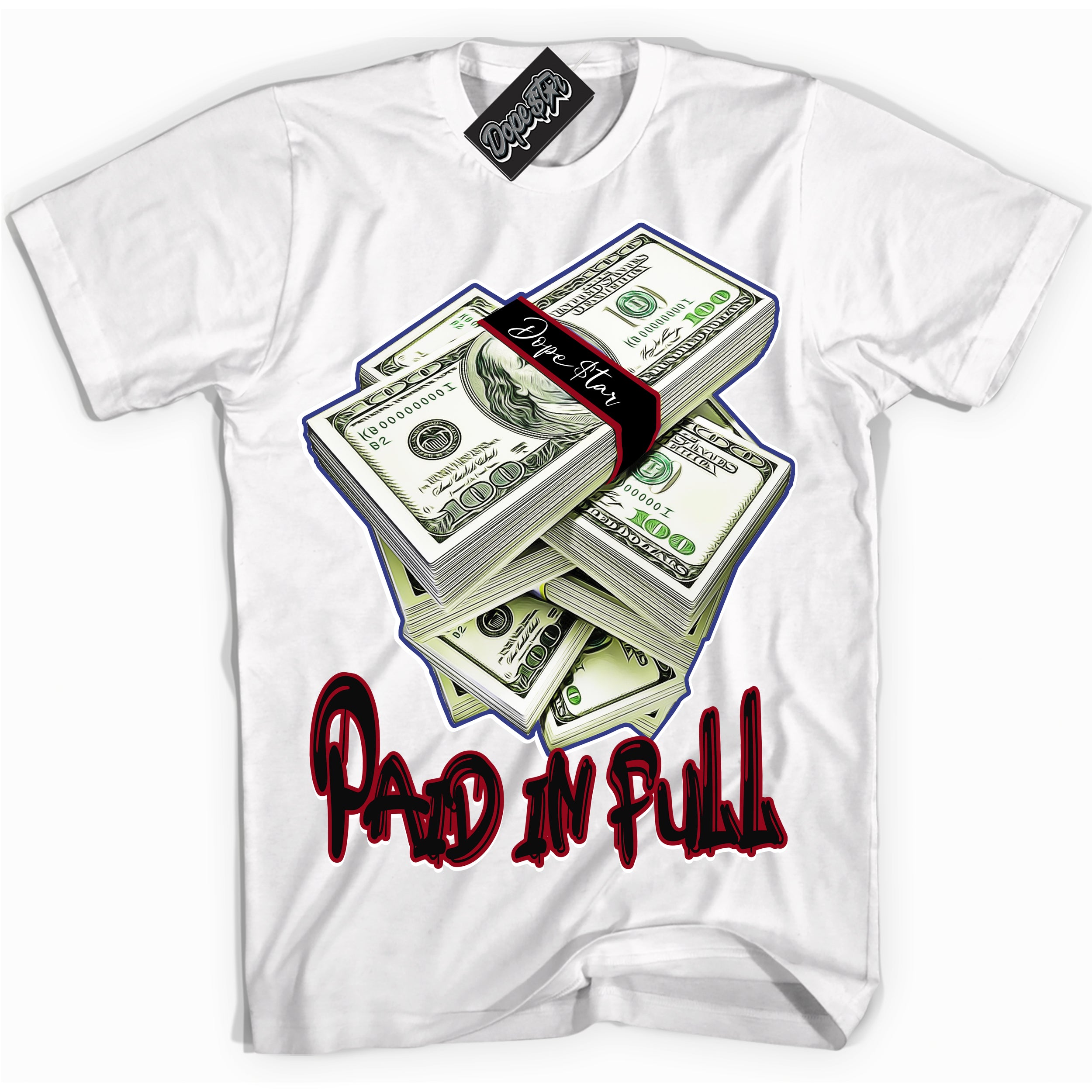 Cool White Shirt with “ Paid In Full ” design that perfectly matches Playoffs 8s Sneakers.