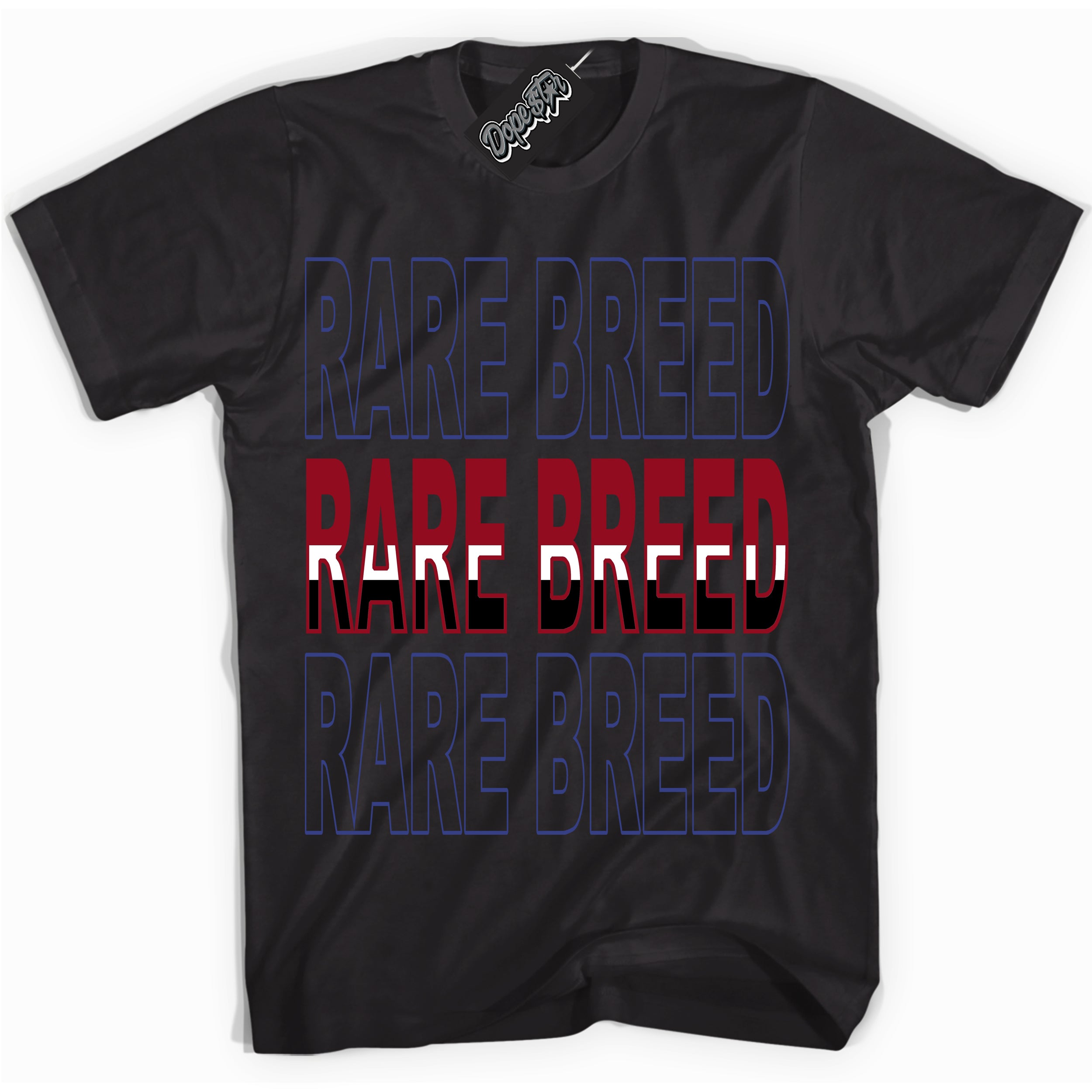 Cool Black Shirt with “ Rare Breed ” design that perfectly matches Playoffs 8s Sneakers.