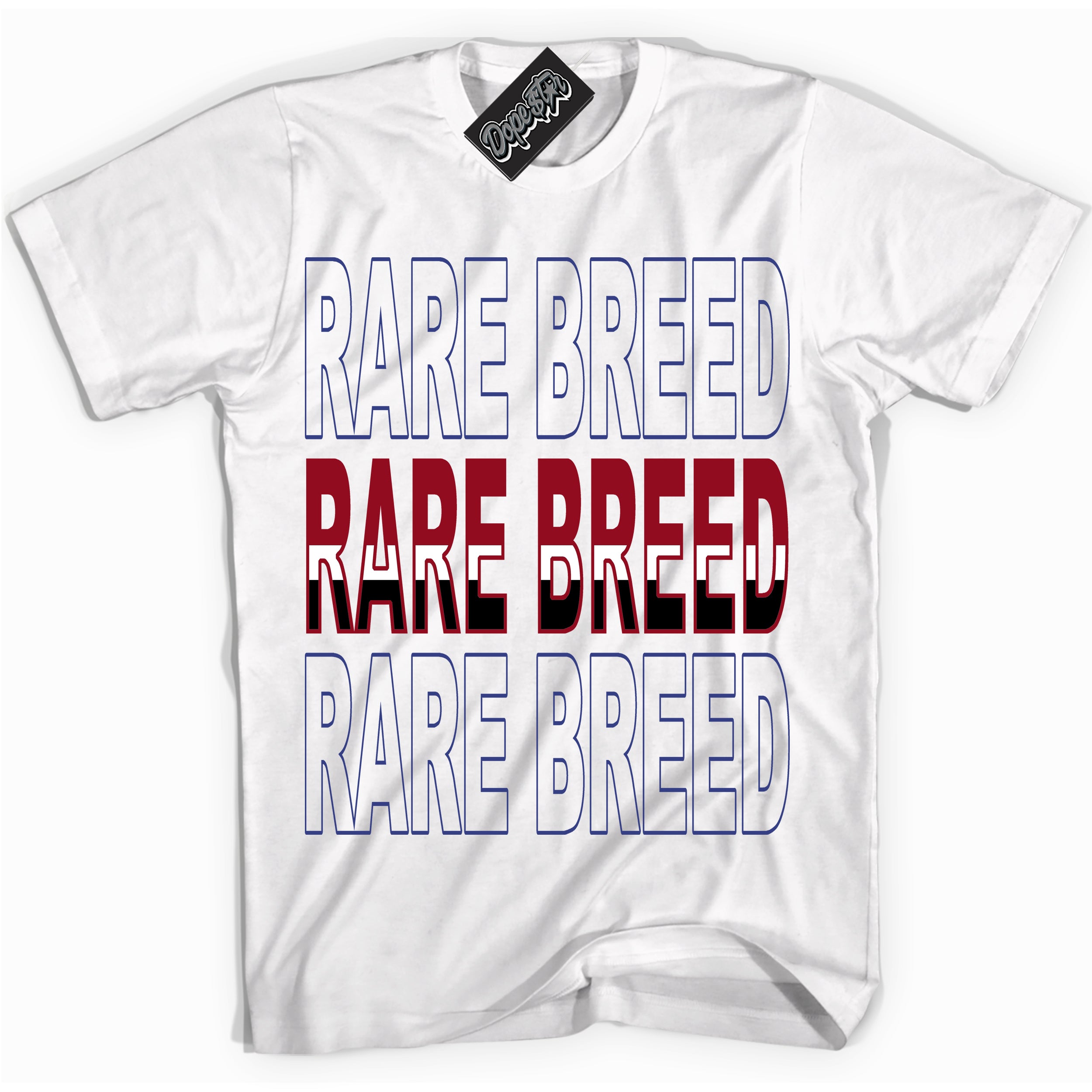 Cool White Shirt with “ Rare Breed ” design that perfectly matches Playoffs 8s Sneakers.