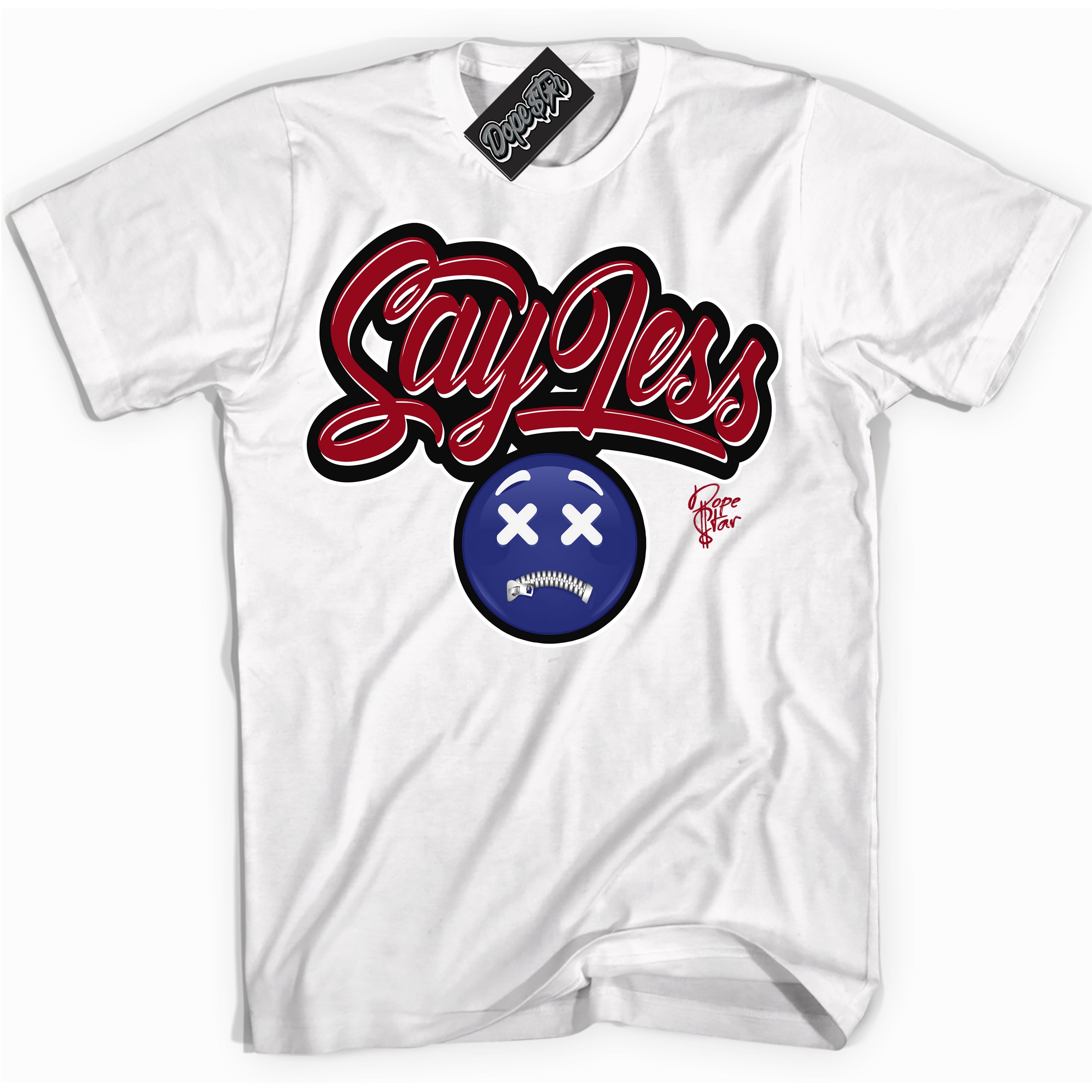 Cool White Shirt with “ Say Less ” design that perfectly matches Playoffs 8s Sneakers.