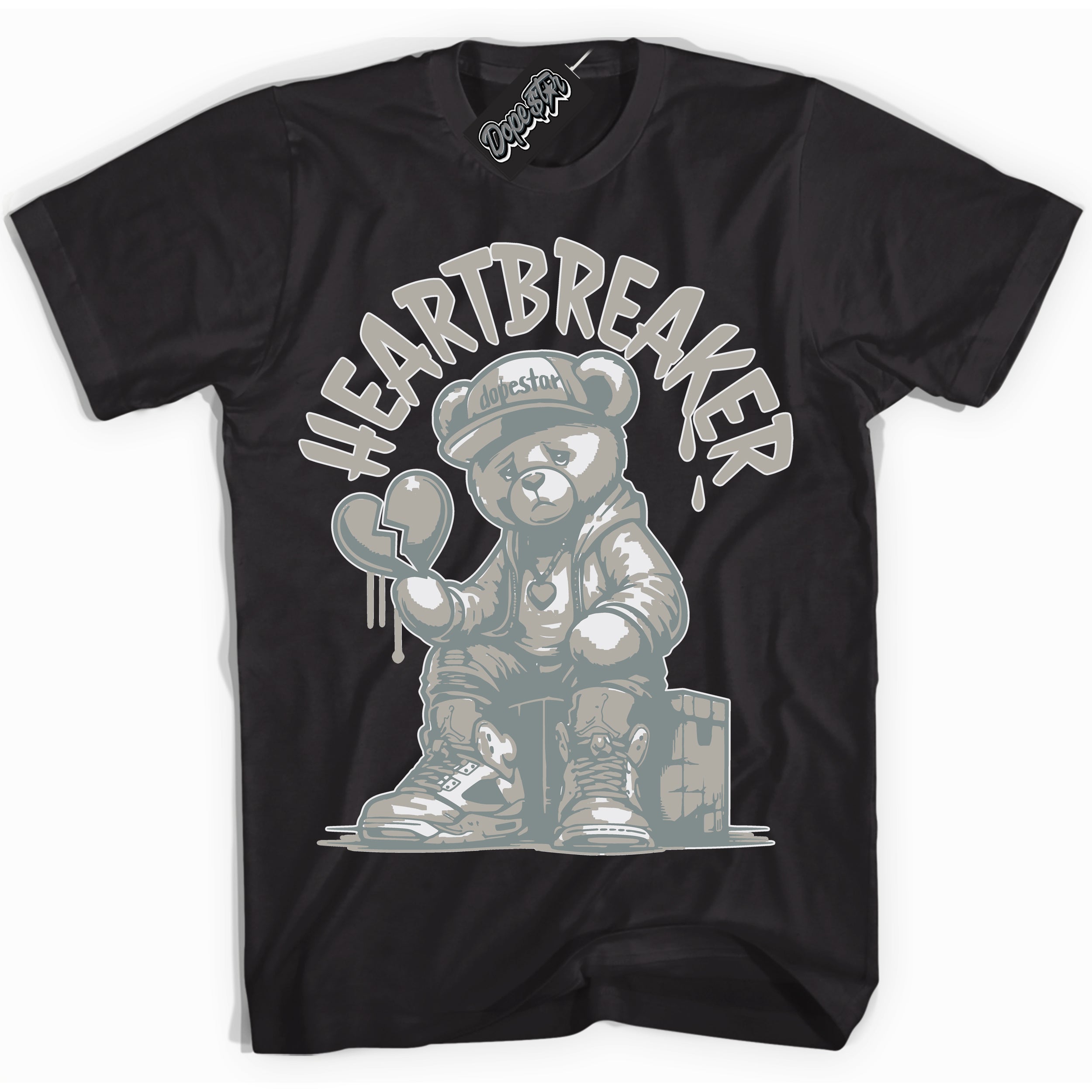 AJ9 Retro Cool Grey ‘Heartbreaker Bear’ – Black Streetwear T-Shirt | Sneaker Matching shirt for AJ9 Retro Cool Grey | Men's and Women's Streetwear Graphic Tee by Sneaker Shirts Outlet.
