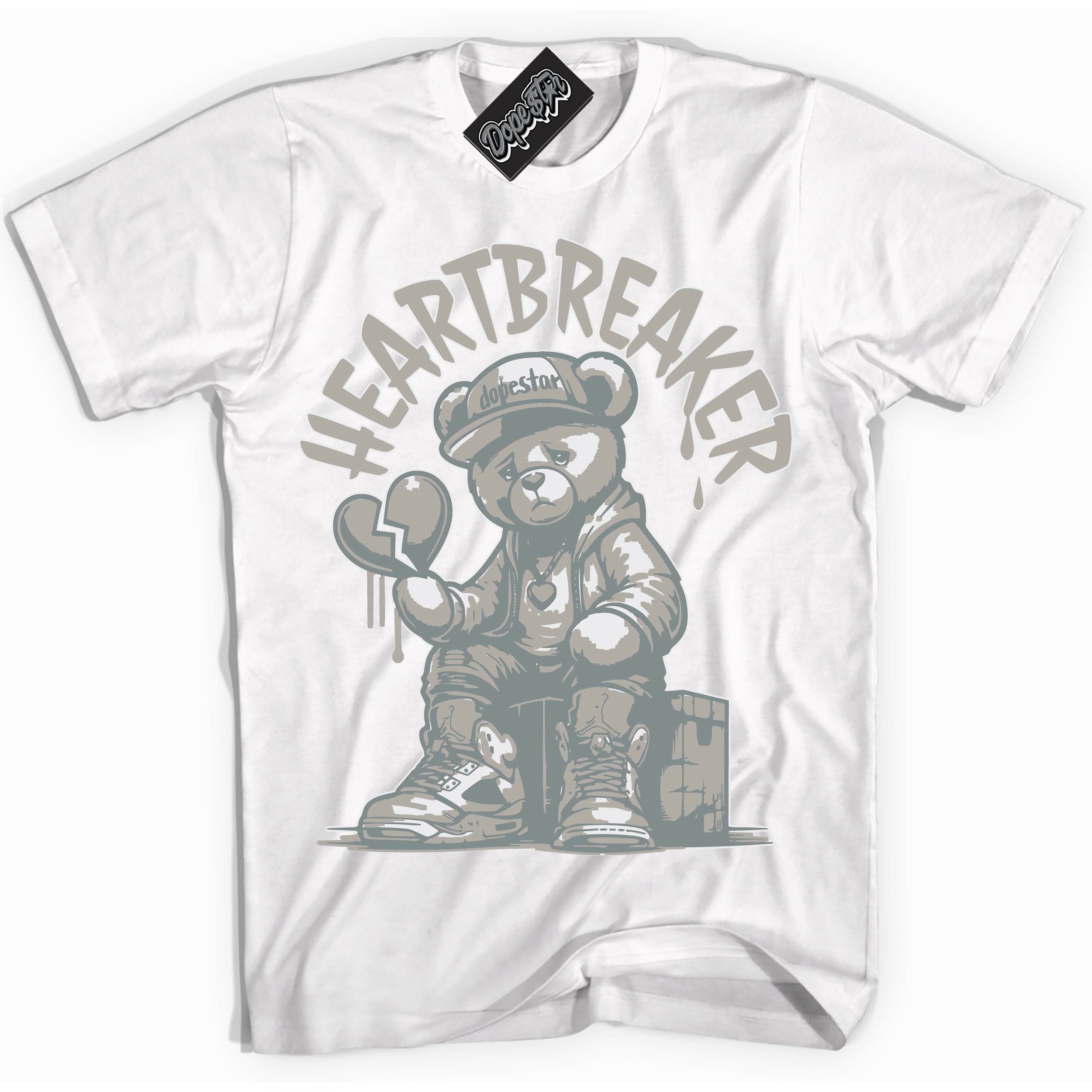 AJ9 Retro Cool Grey ‘Heartbreaker Bear’ – White Streetwear T-Shirt | Sneaker Matching shirt for AJ9 Retro Cool Grey | Men's and Women's Streetwear Graphic Tee by Sneaker Shirts Outlet.
