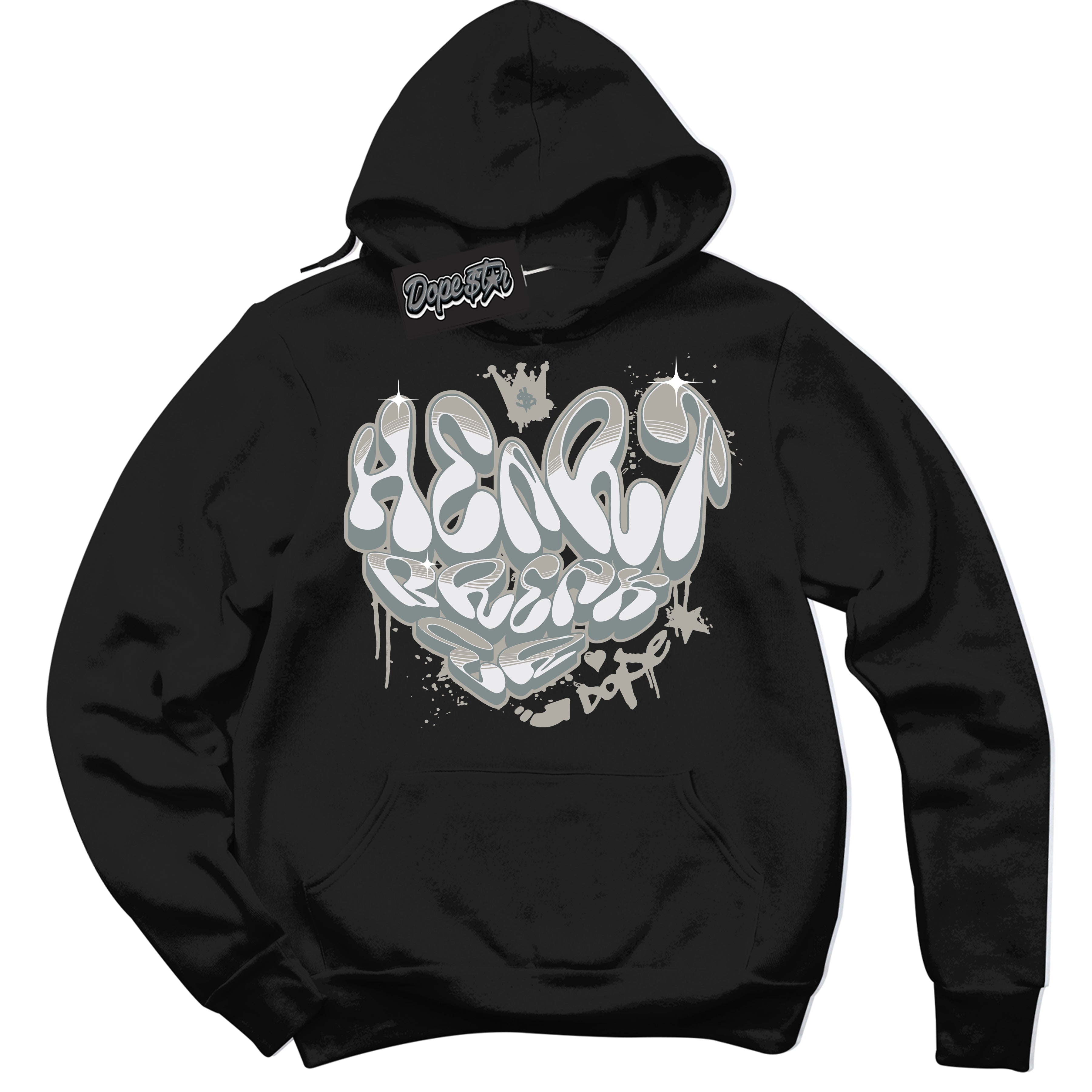 AJ9 Retro Cool Grey ‘Heartbreaker Graffiti’ – Black Streetwear Hoodie | Sneaker Matching sweatshirt for AJ9 Retro Cool Grey | Men's and Women's Streetwear Graphic Hoodie by Sneaker Shirts Outlet
