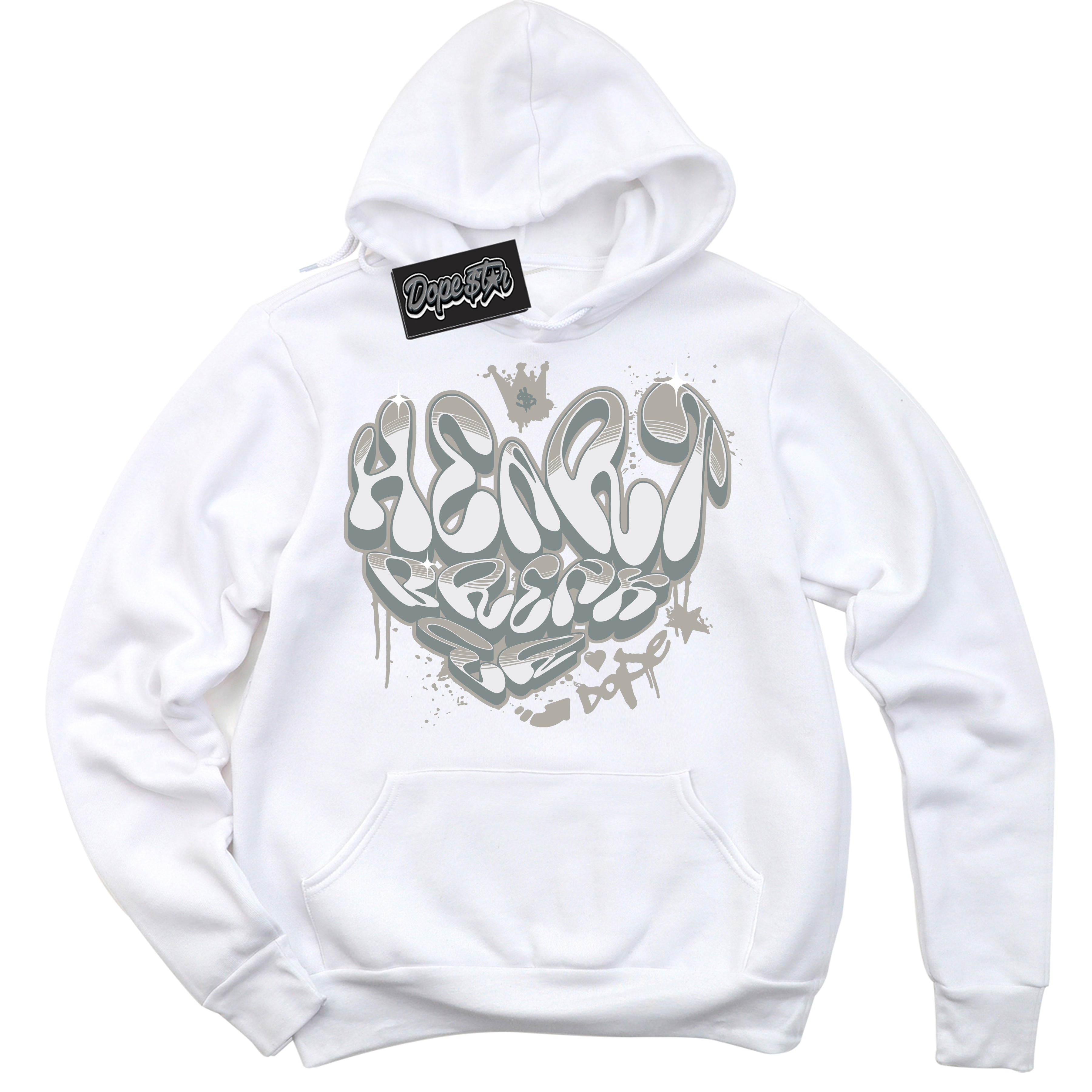 AJ9 Retro Cool Grey ‘Heartbreaker Graffiti’ – White Streetwear Hoodie | Sneaker Matching sweatshirt for AJ9 Retro Cool Grey | Men's and Women's Streetwear Graphic Hoodie by Sneaker Shirts Outlet
