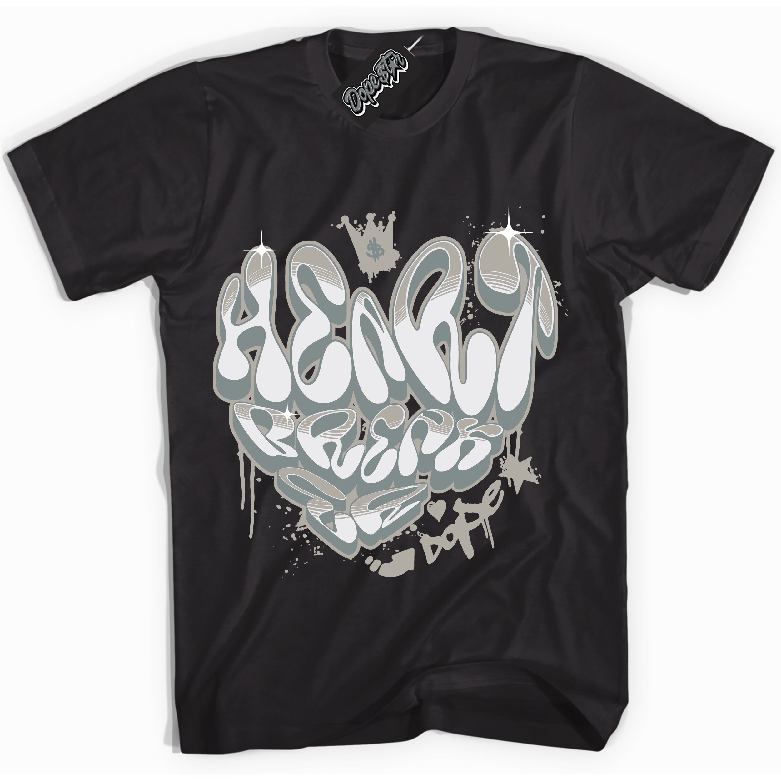 AJ9 Retro Cool Grey ‘Heartbreaker Graffiti’ – Black Streetwear T-Shirt | Sneaker Matching shirt for AJ9 Retro Cool Grey | Men's and Women's Streetwear Graphic Tee by Sneaker Shirts Outlet.