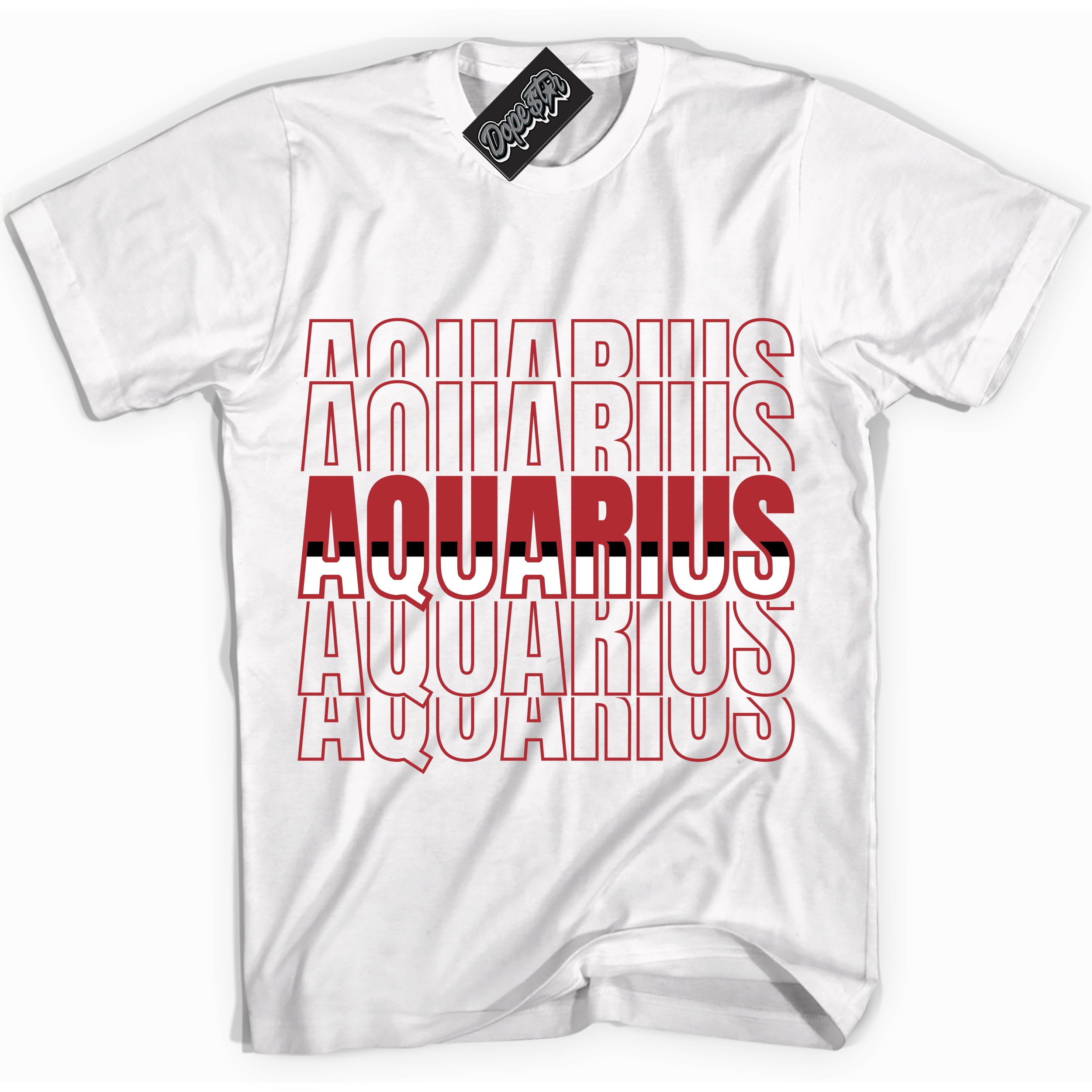 Cool White graphic tee with “ Aquarius ” print, that perfectly matches Lost And Found 1s sneakers 