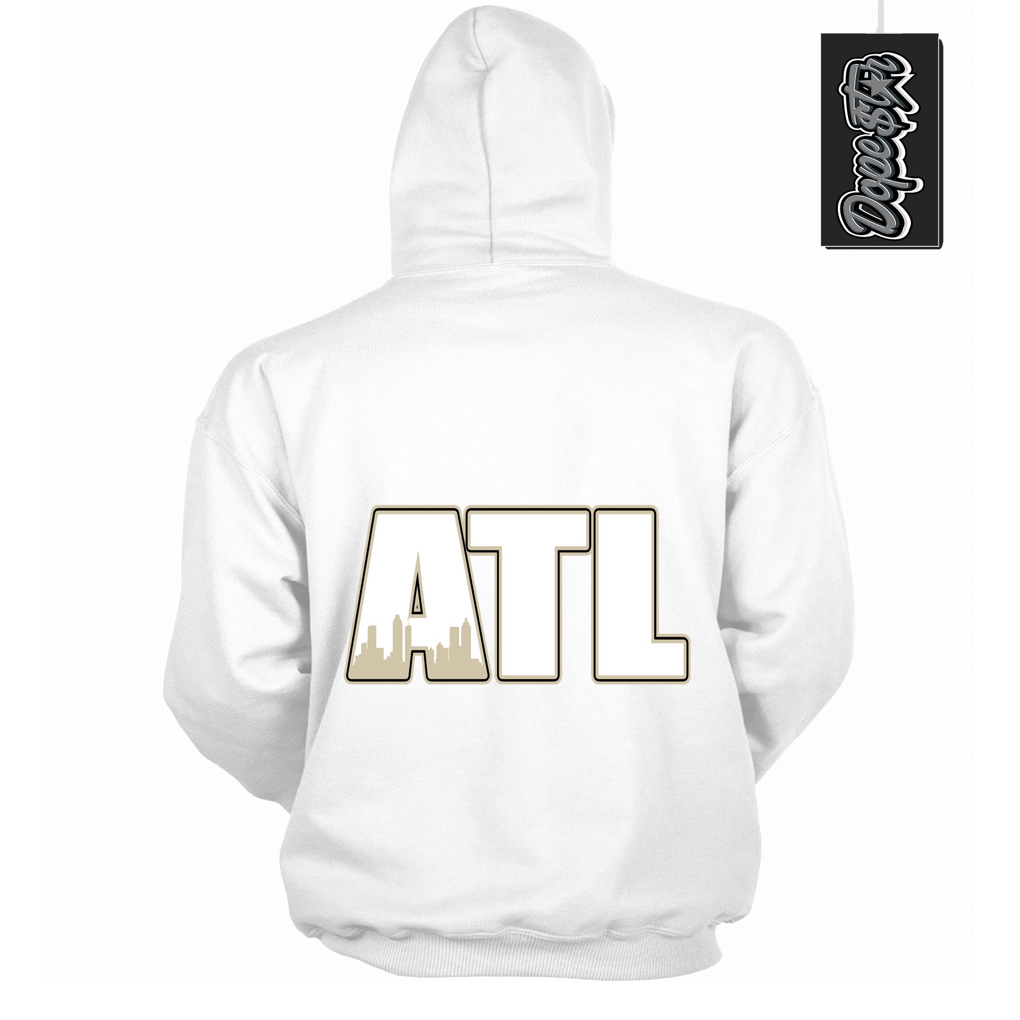 Cool White Hoodie with “ Atlanta ”  design that Perfectly Matches Gratitude 11s Sneakers.