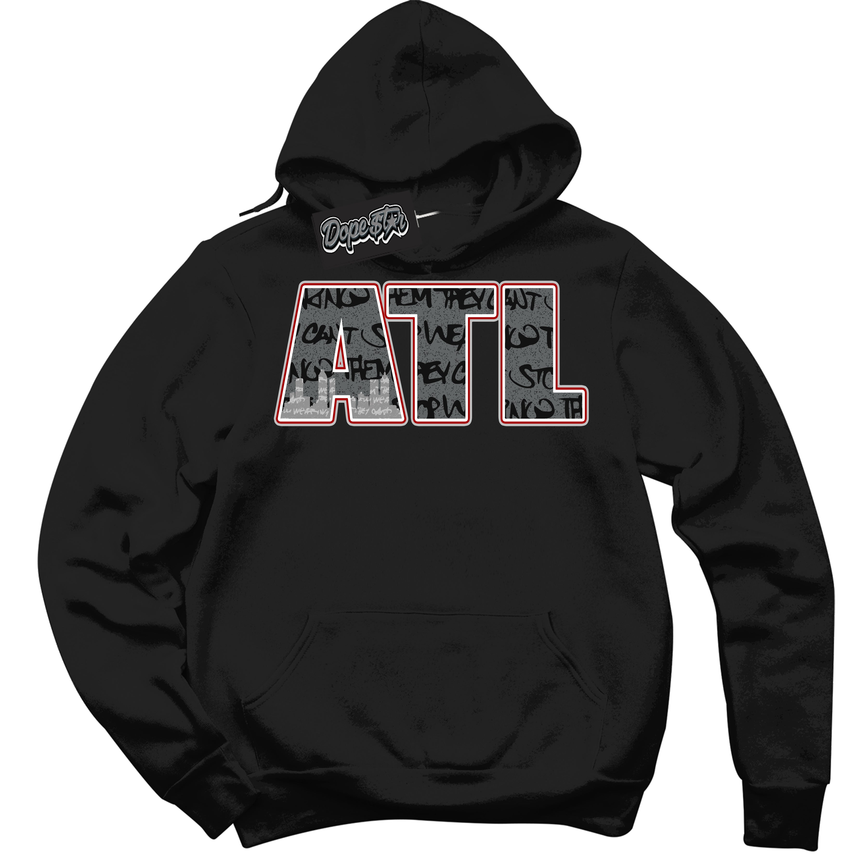 Cool Black Hoodie with “ Atlanta ”  design that Perfectly Matches Rebellionaire 1s Sneakers.