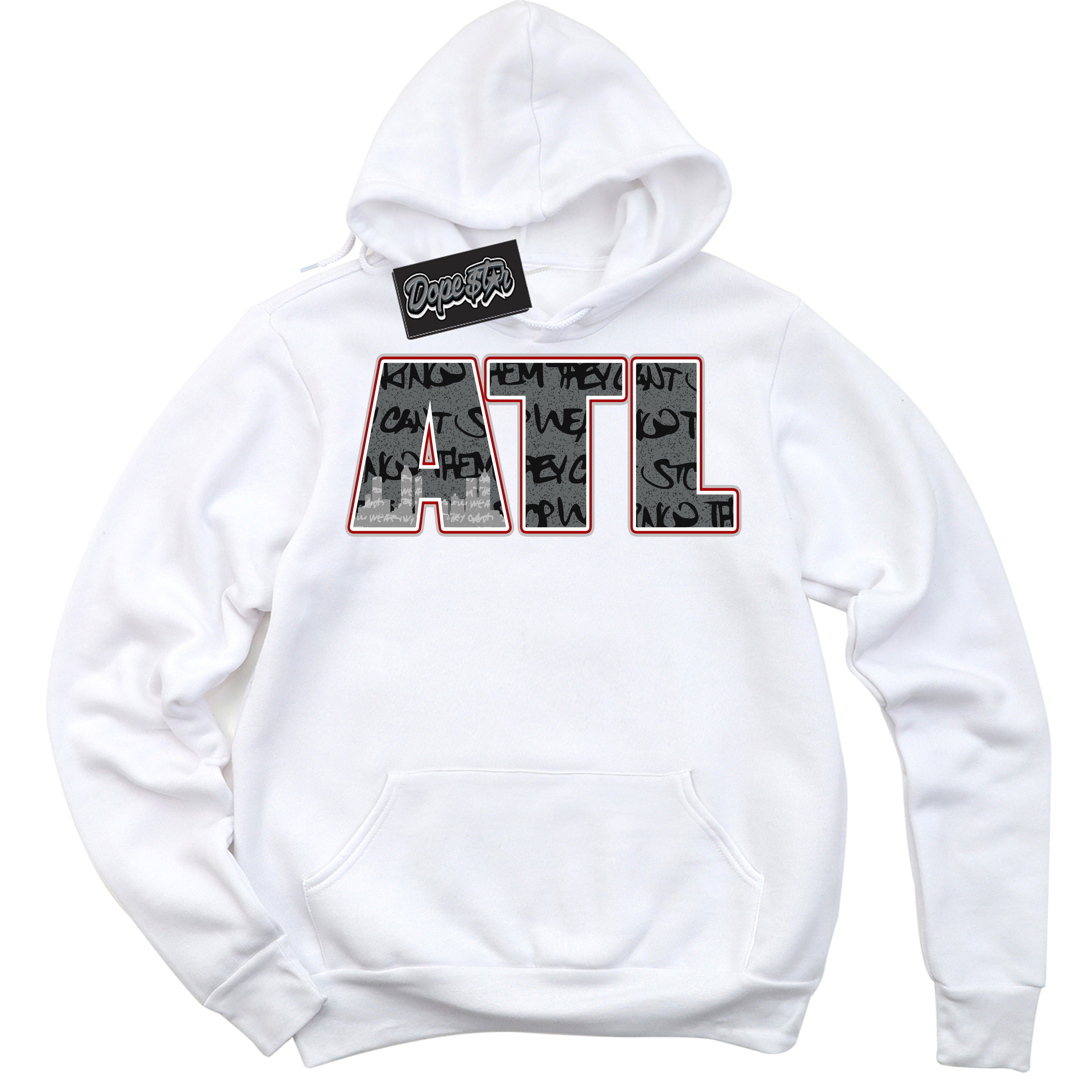 Cool White Hoodie with “ Atlanta ”  design that Perfectly Matches Rebellionaire 1s Sneakers.