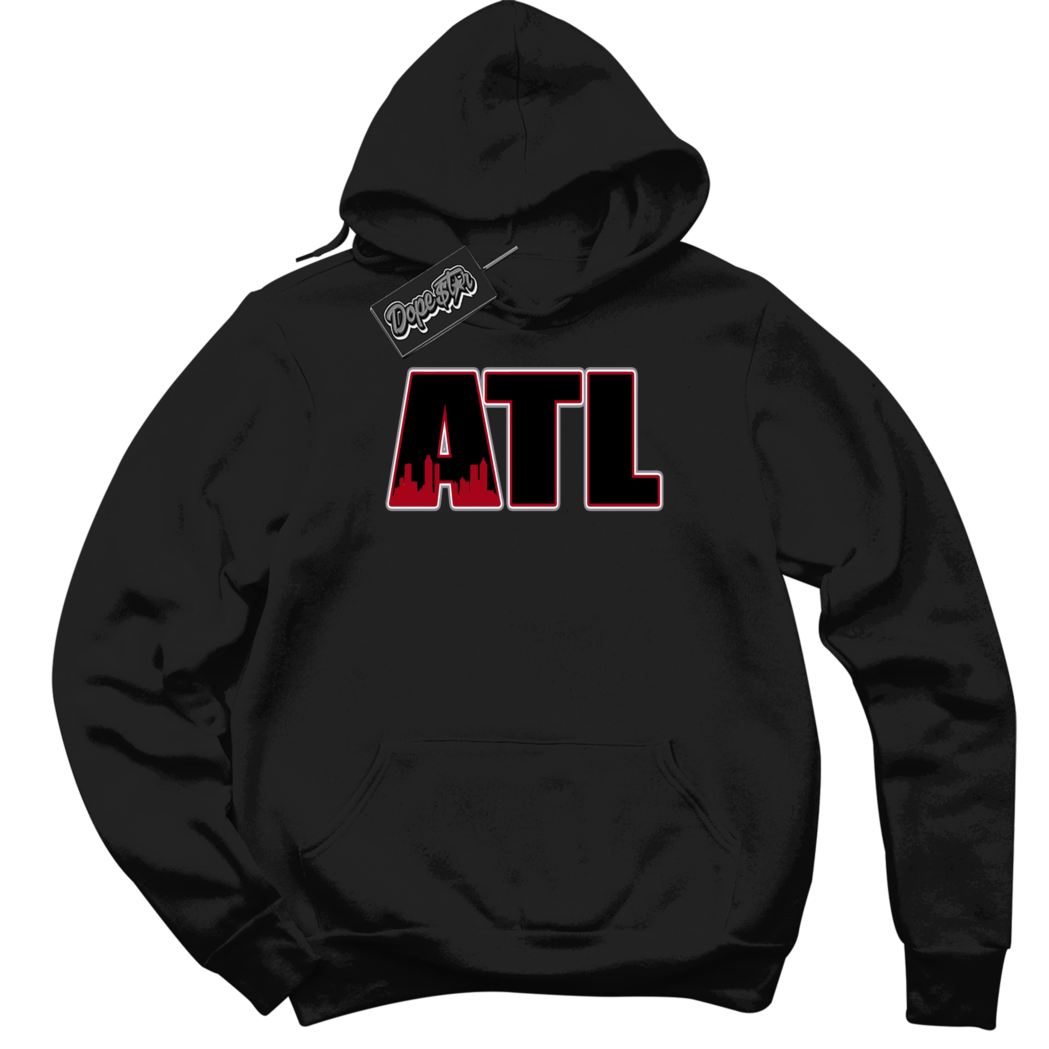 Cool Black Hoodie with “ Atlanta ”  design that Perfectly Matches  Bred Reimagined 4s Jordans.