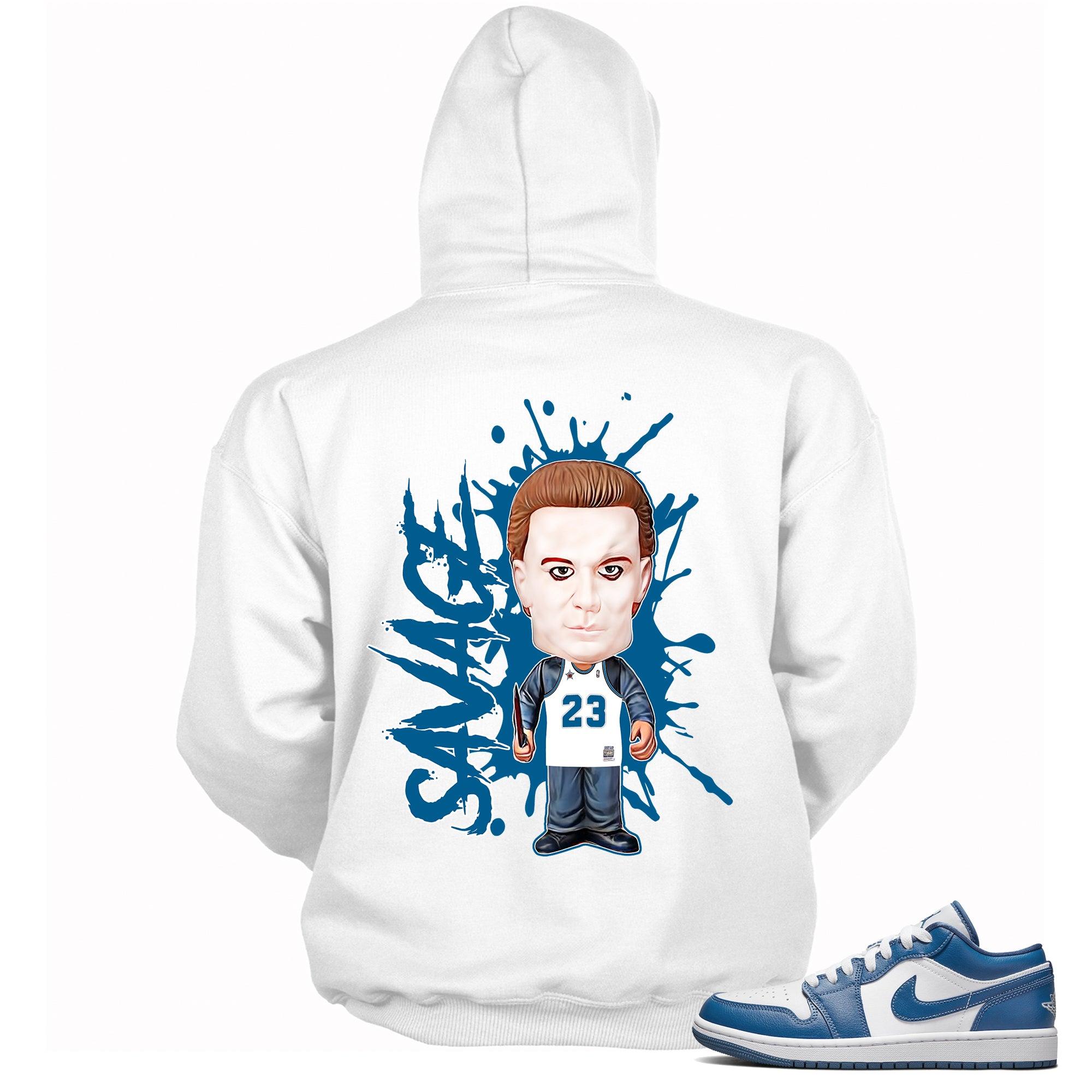 1 Low Marina Blue Hoodie Savage - Sneaker Shirts Outlet