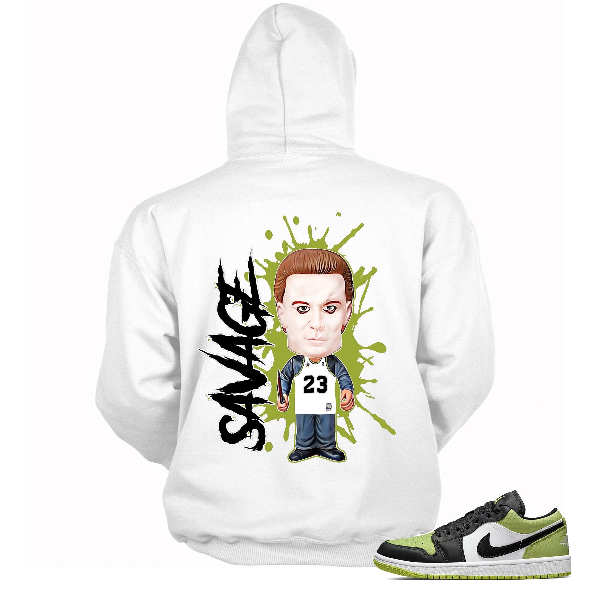 Snakeskin Vivid Green 1s DopeStar Hoodie Savage - Sneaker Shirts Outlet