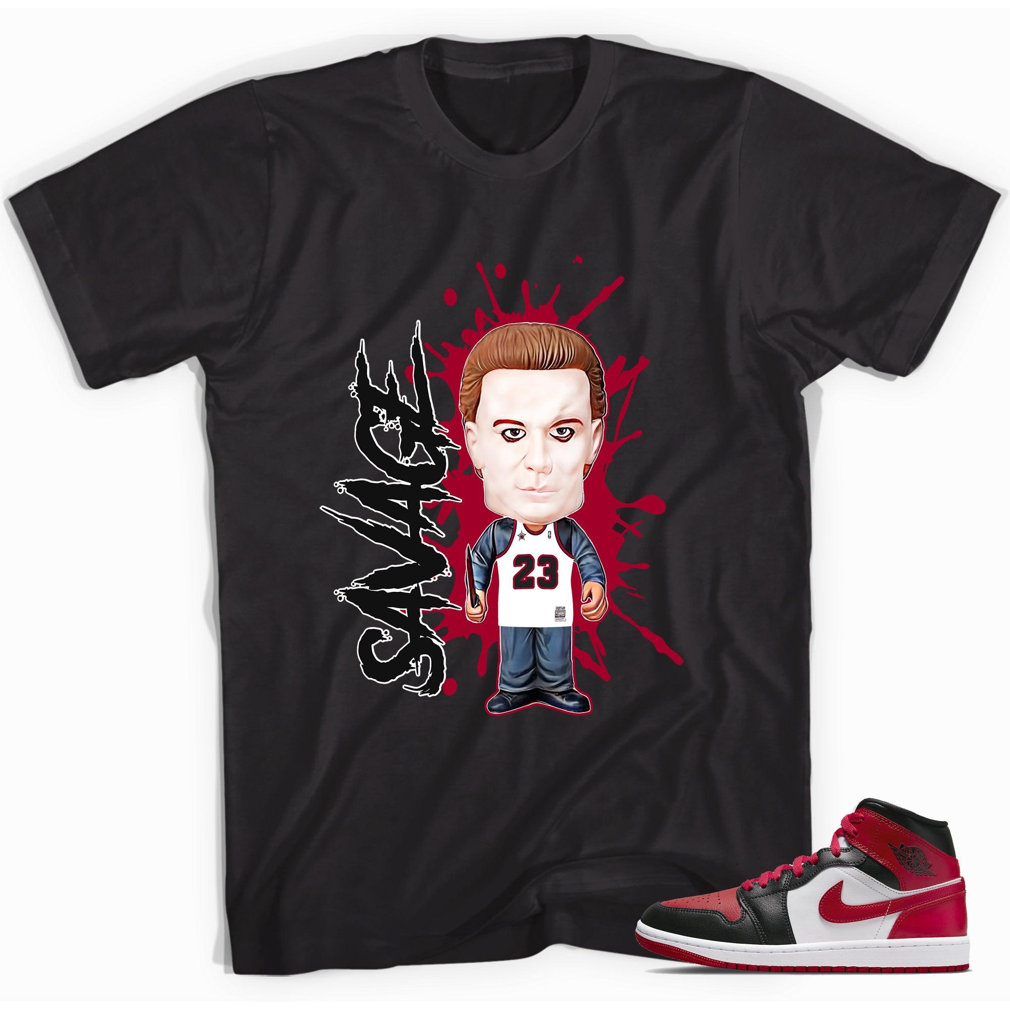 1 Mid Alternate Bred Toe Shirt Savage - Sneaker Shirts Outlet