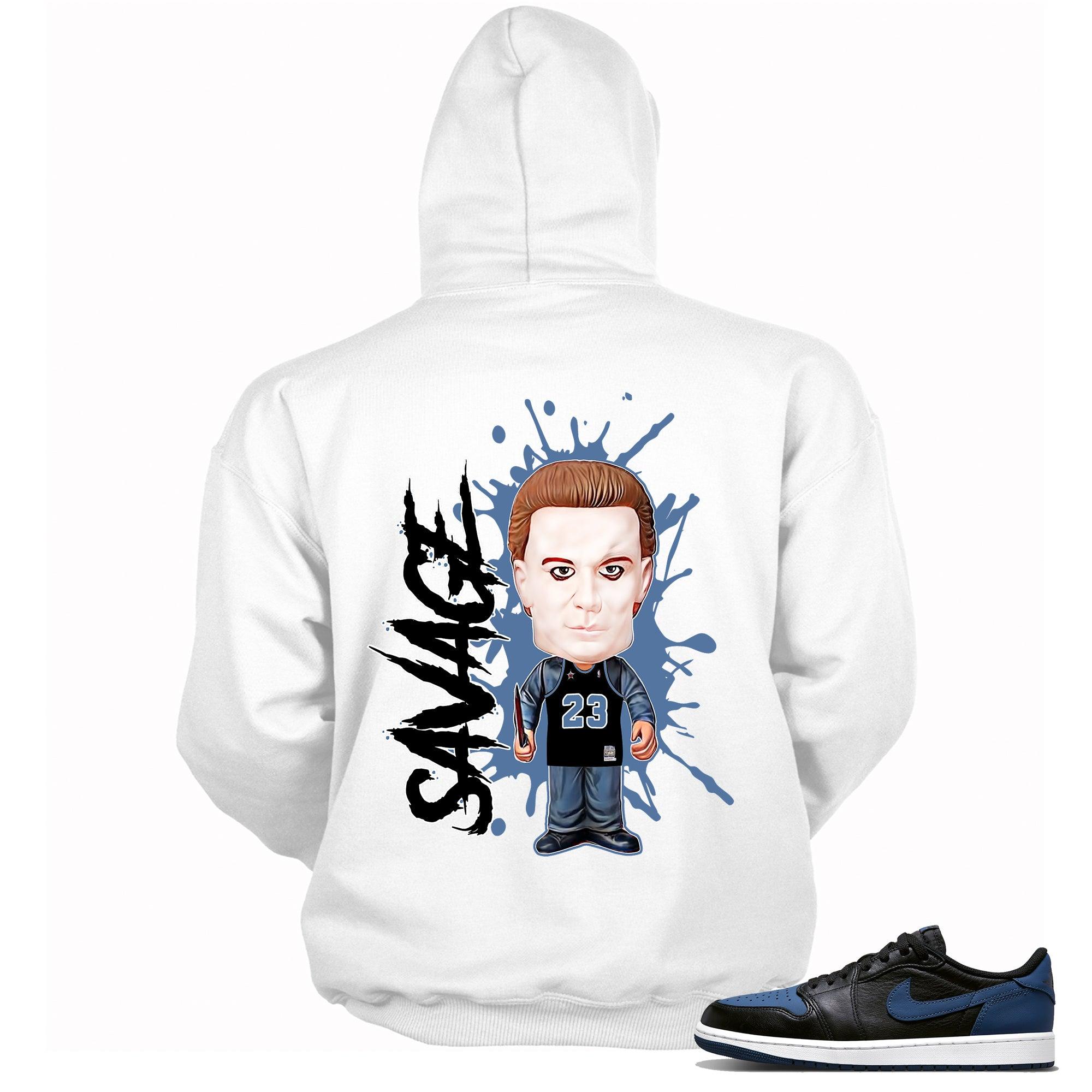 1s Low Mystic Navy Hoodie Savage - Sneaker Shirts Outlet