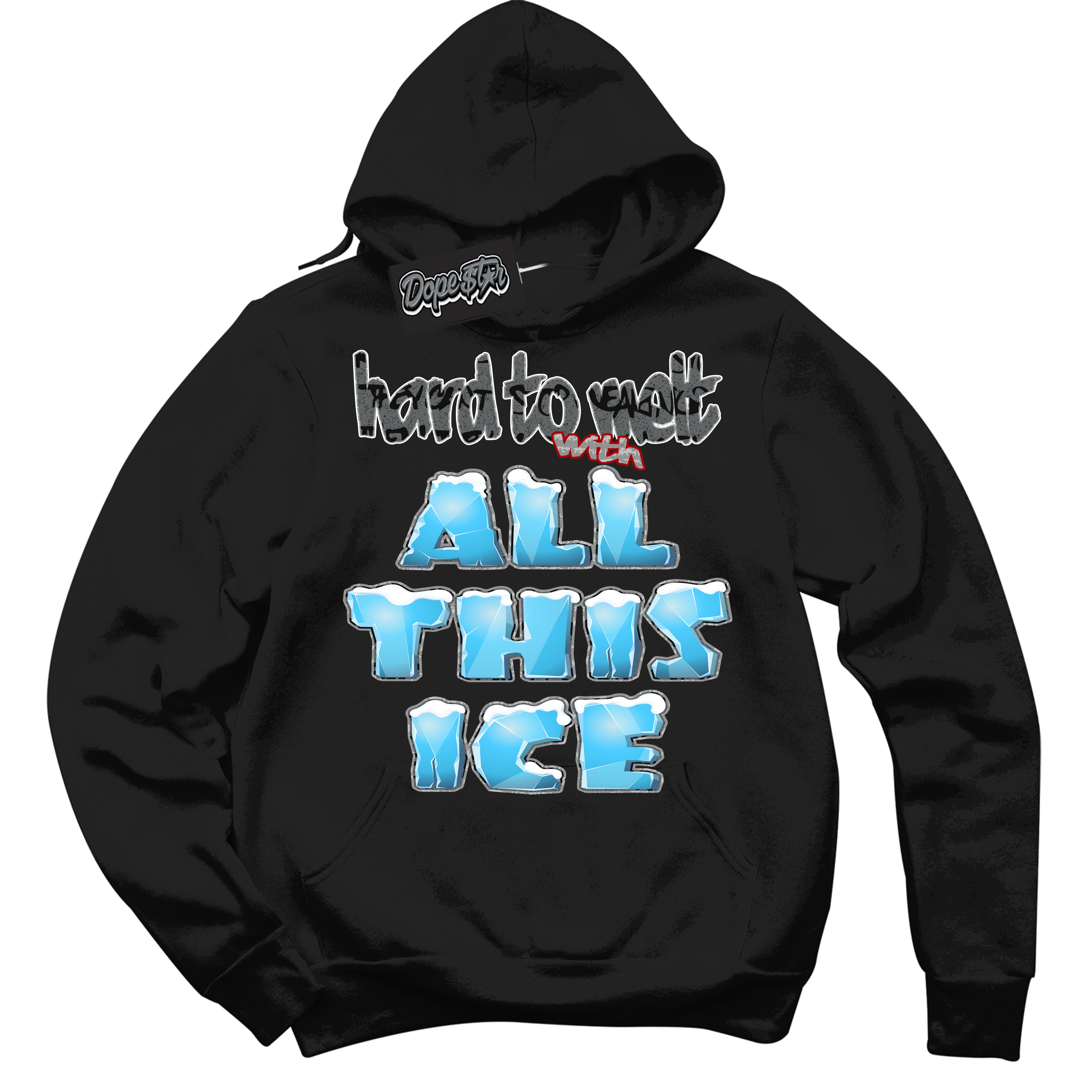 Cool Black Hoodie with “ All This Ice ”  design that Perfectly Matches Rebellionaire 1s Sneakers.