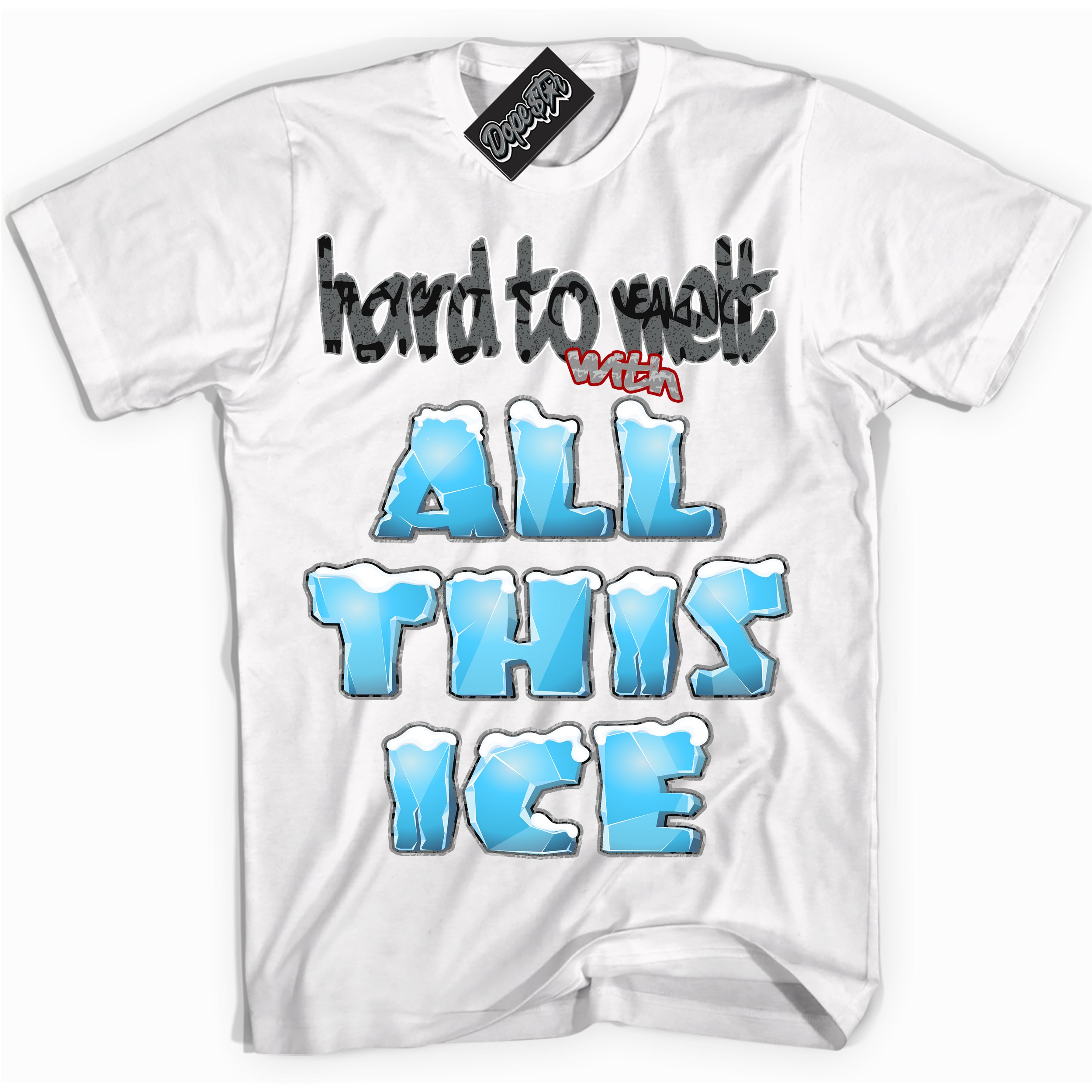 Cool White Shirt with “ All This Ice ” design that perfectly matches Rebellionaire 1s Sneakers.