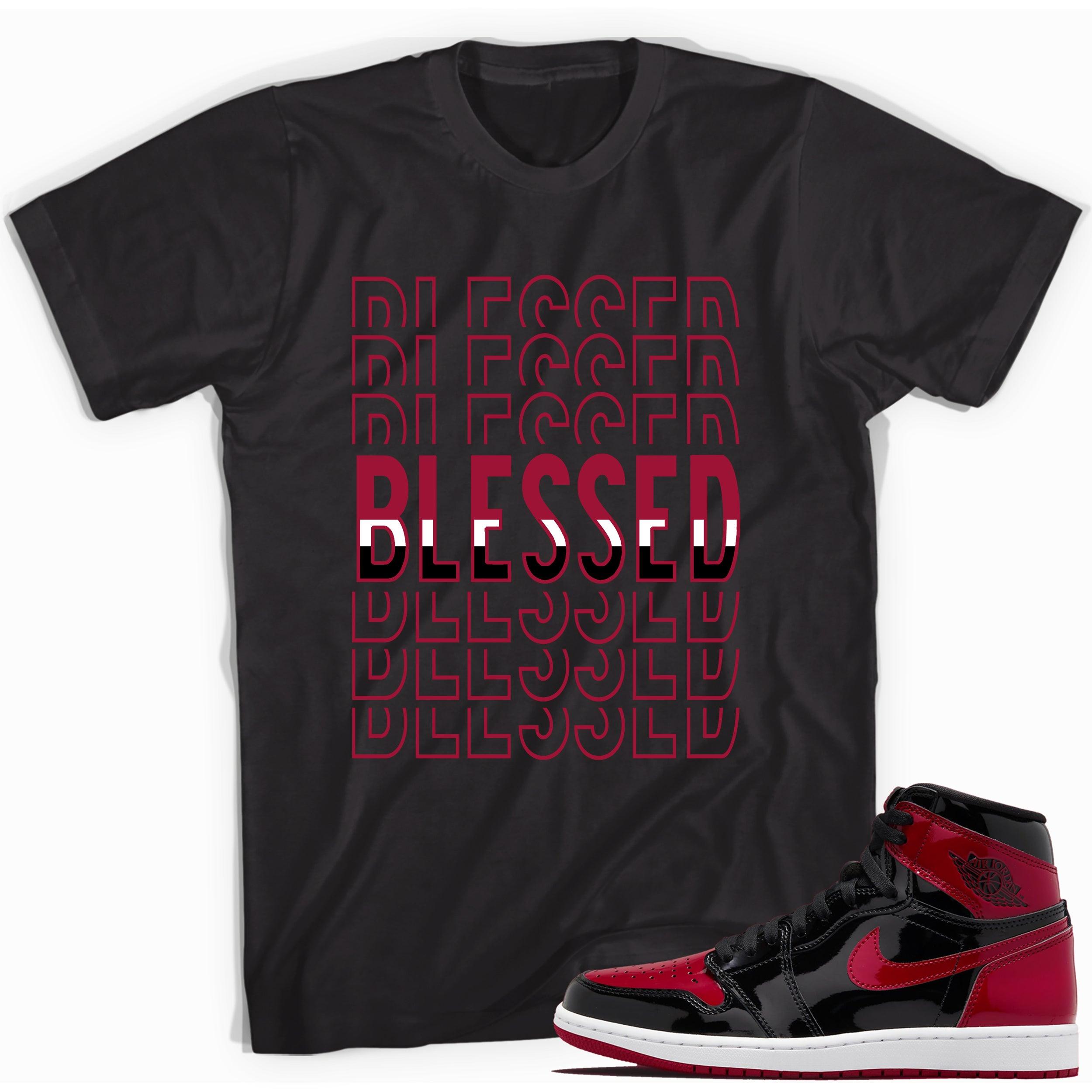 1s Bred Patent Shirt Blessed - Sneaker Shirts Outlet