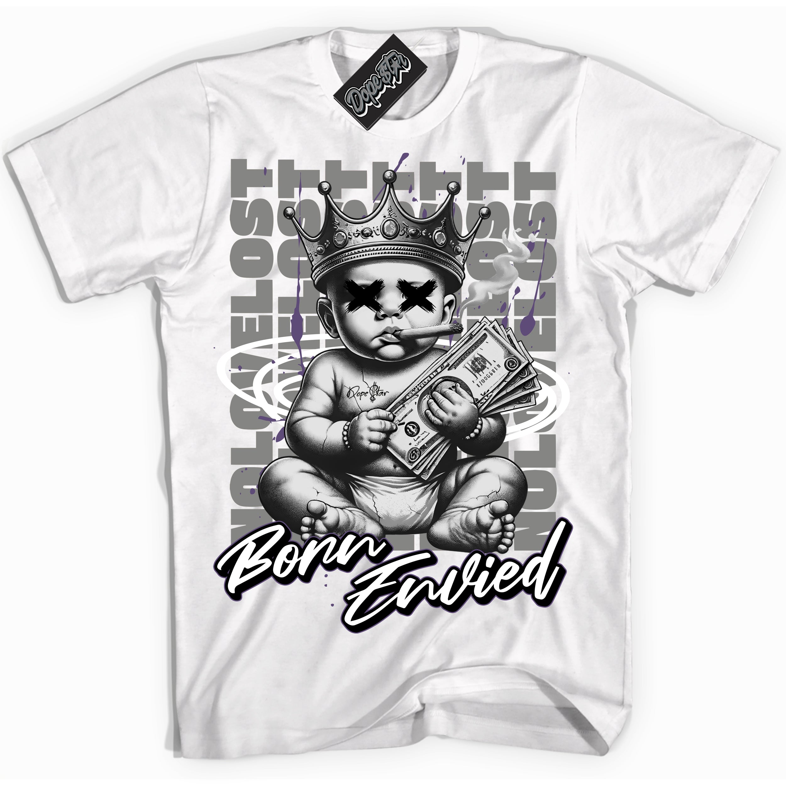 Cool White Shirt with “Born Envied” design that perfectly matches the Punk Rock 1s Sneakers.