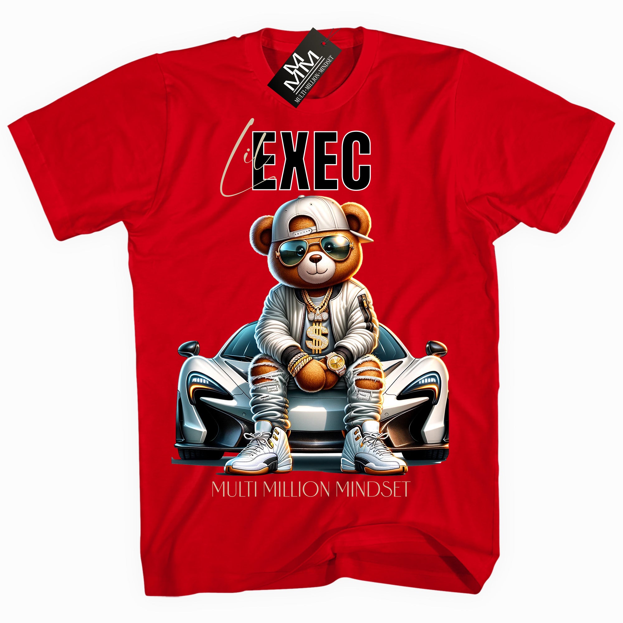 Mind Blowin lil EXEC® Built On Gratitude Graphic Red Tee By Multi Million Mindset®