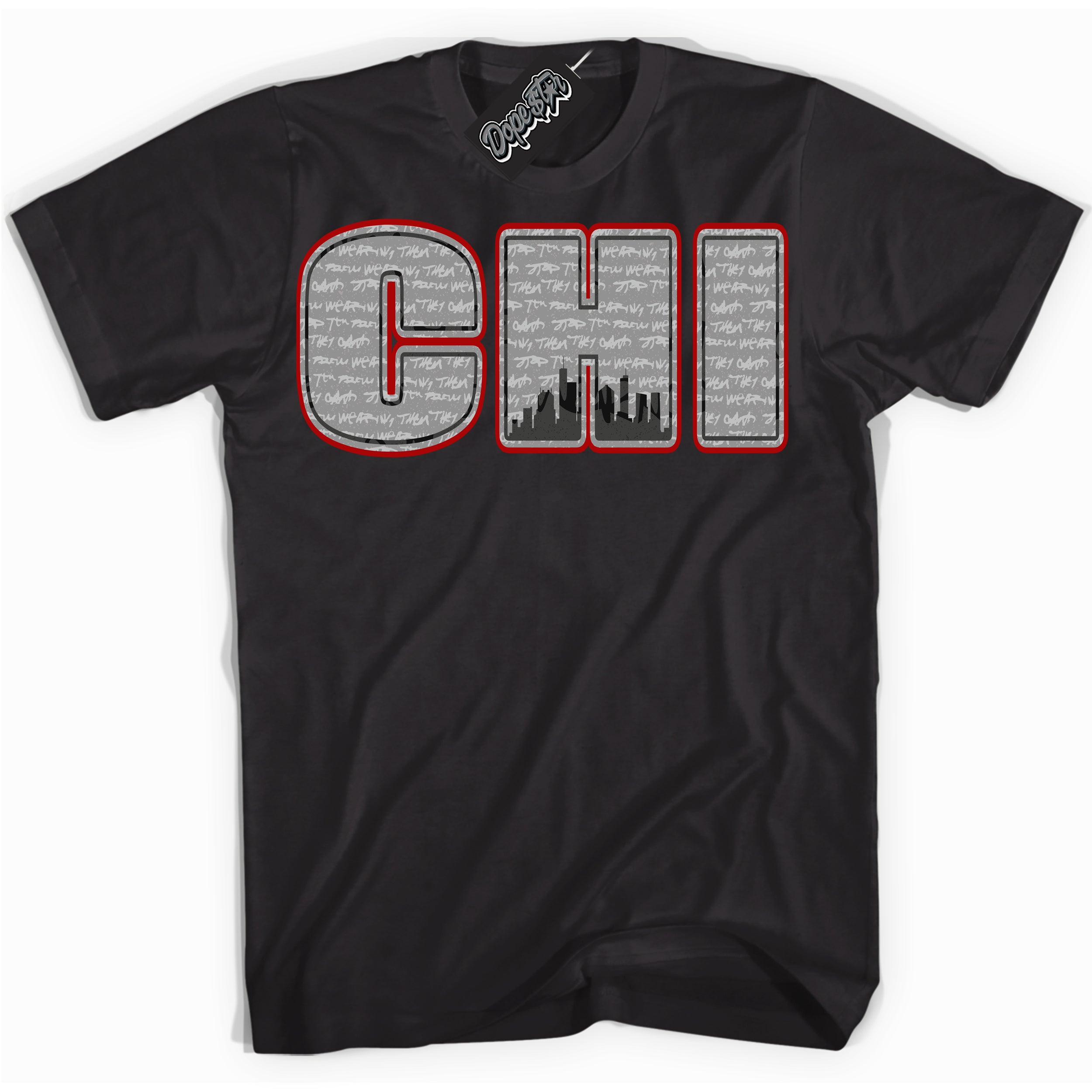 Cool Black Shirt with “ Chicago ” design that perfectly matches Rebellionaire 1s Sneakers.